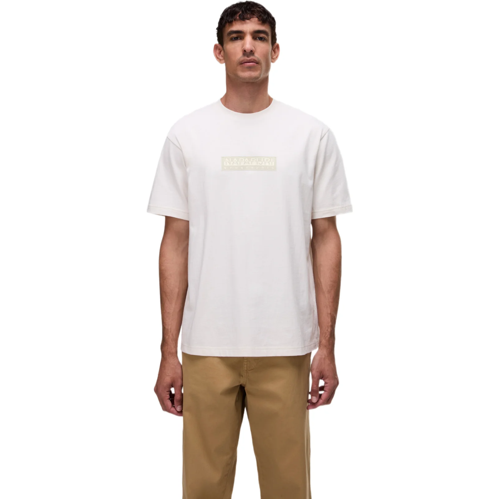 Napapijri Mens B-Box Logo T-Shirt White
