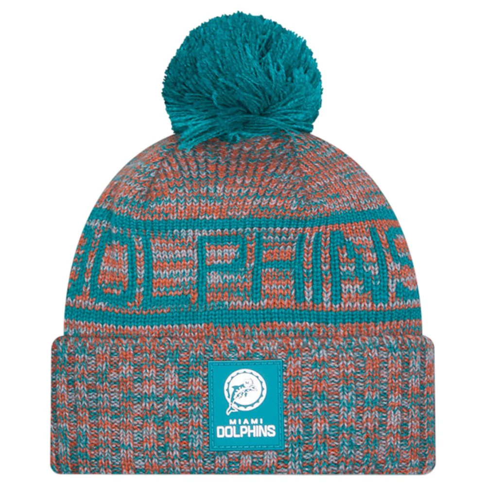 New Era NFL 2025 Dolphins Sideline Bobble Hat