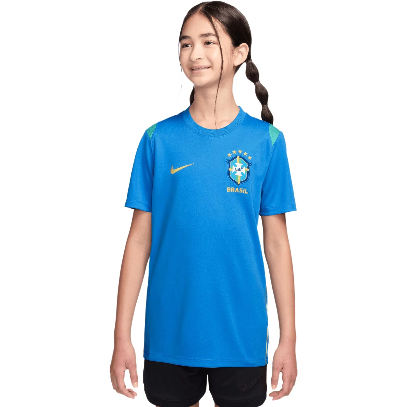 Nike Kids Brazil World Cup 2026 Academy Pro Dri-FIT Soccer Short-Sleeve Knit Top