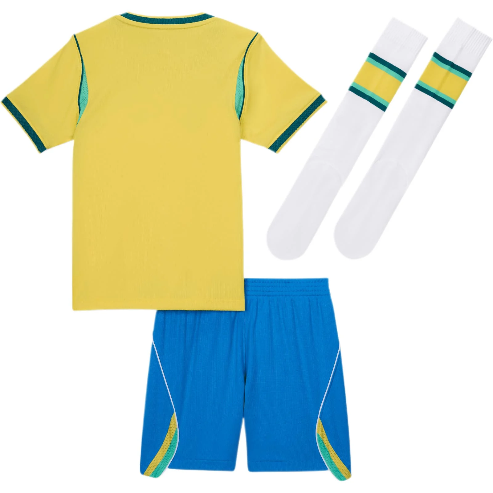 Nike Kids Brazil World Cup 2026 Stadium Home Soccer Replica 3-Piece Kit - Image 2