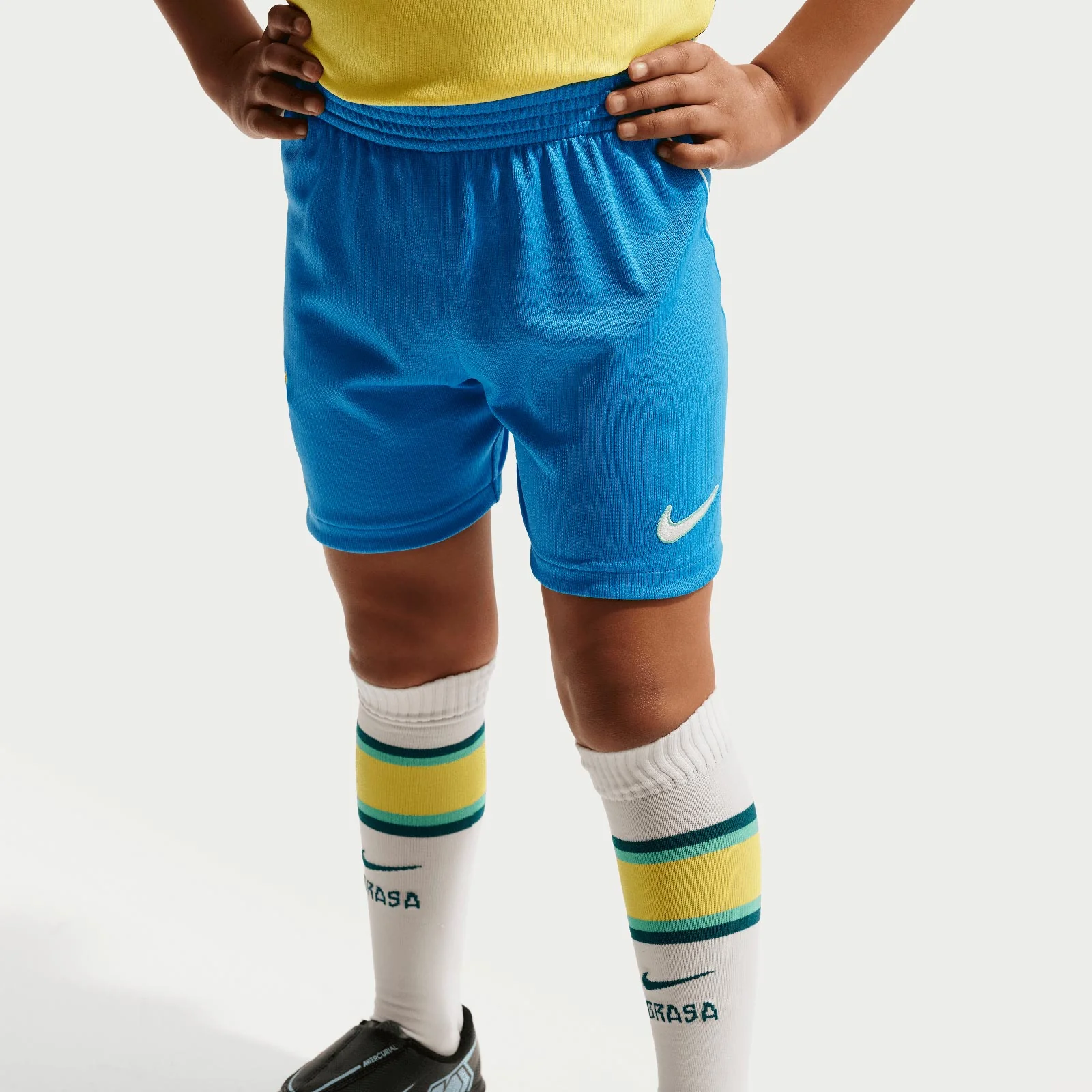 Nike Kids Brazil World Cup 2026 Stadium Home Soccer Replica 3-Piece Kit - Image 8