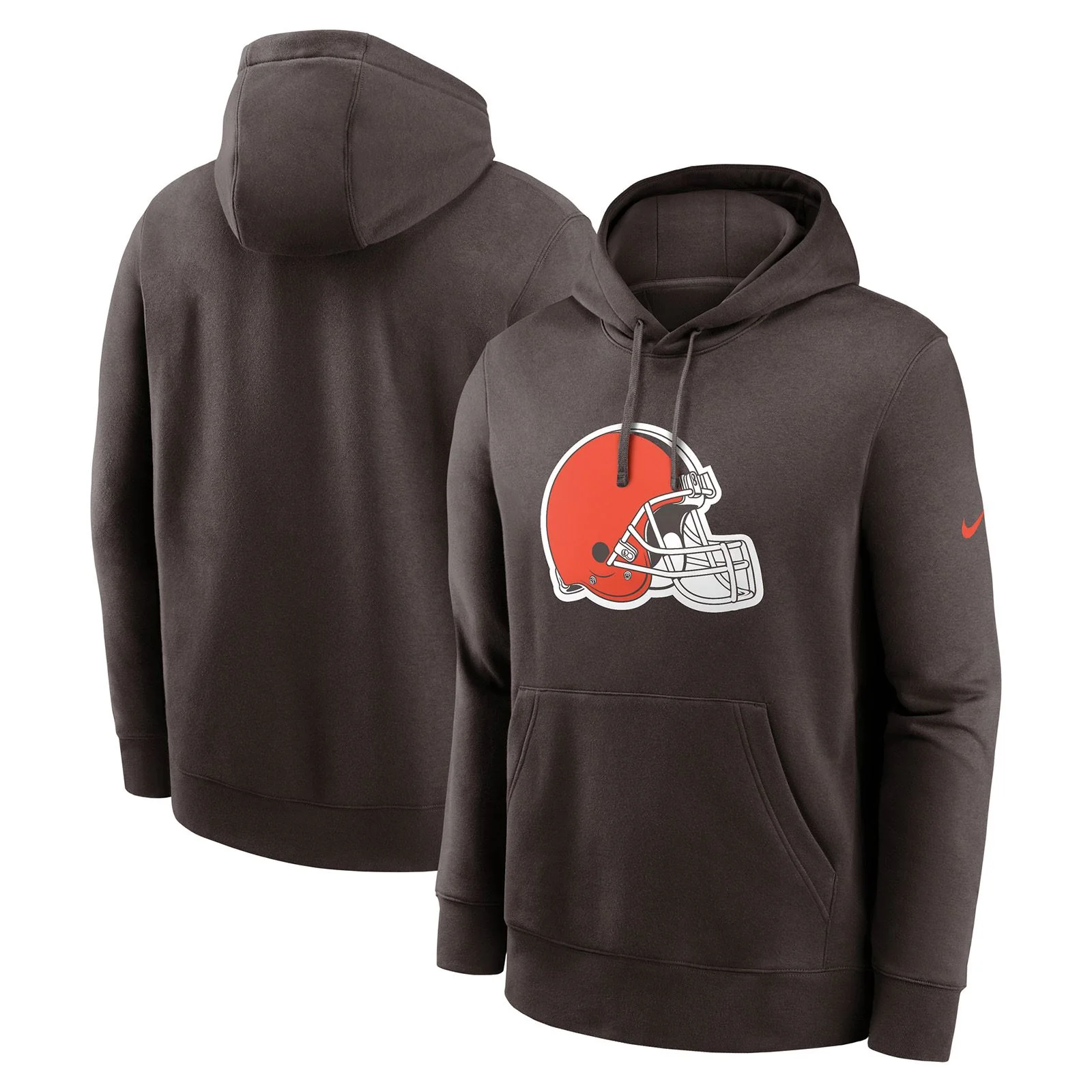Nike Browns NFL Club Logo Hoodie - Brown - Image 3