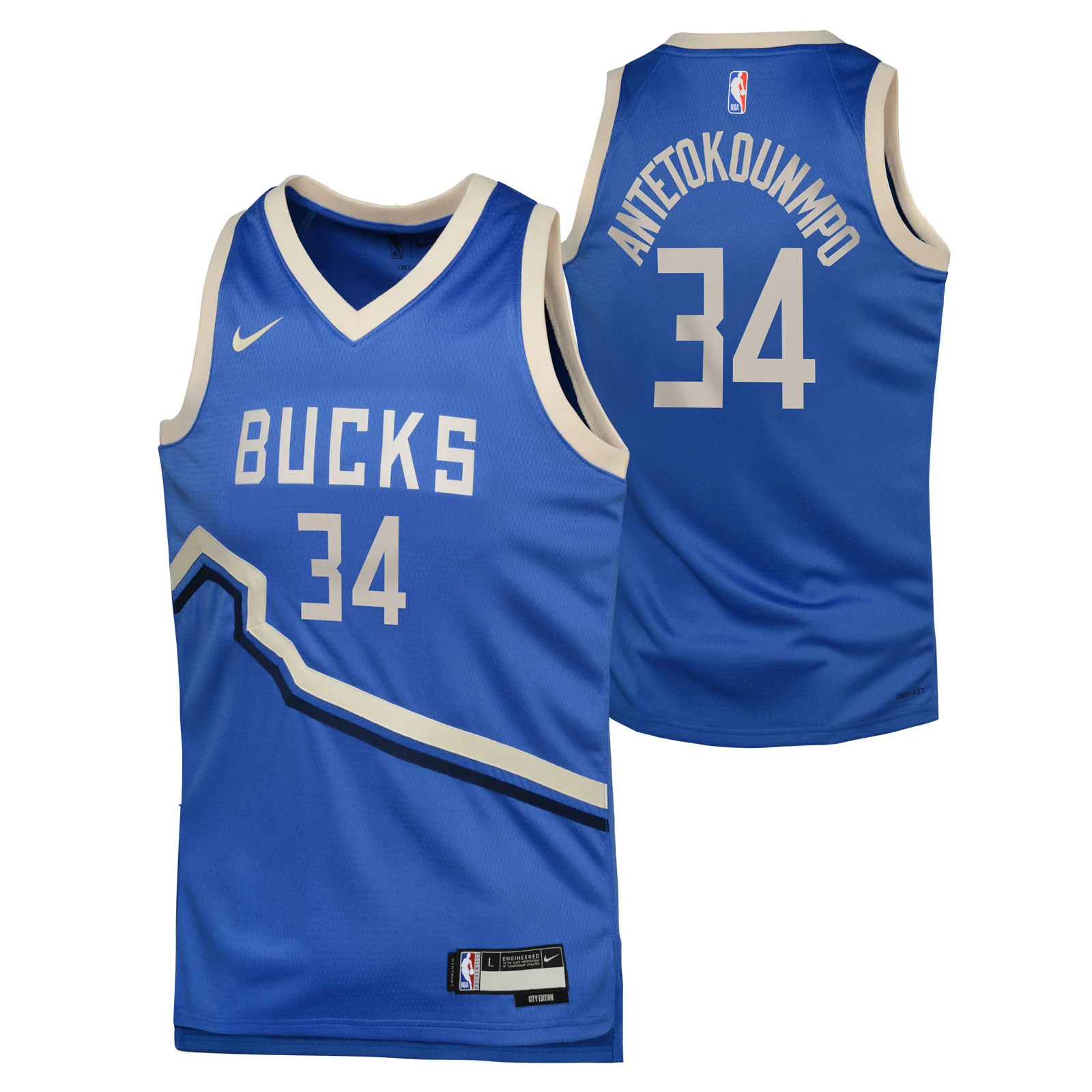 Nike Bucks Gannis 34 Kids Jersey - Image 3
