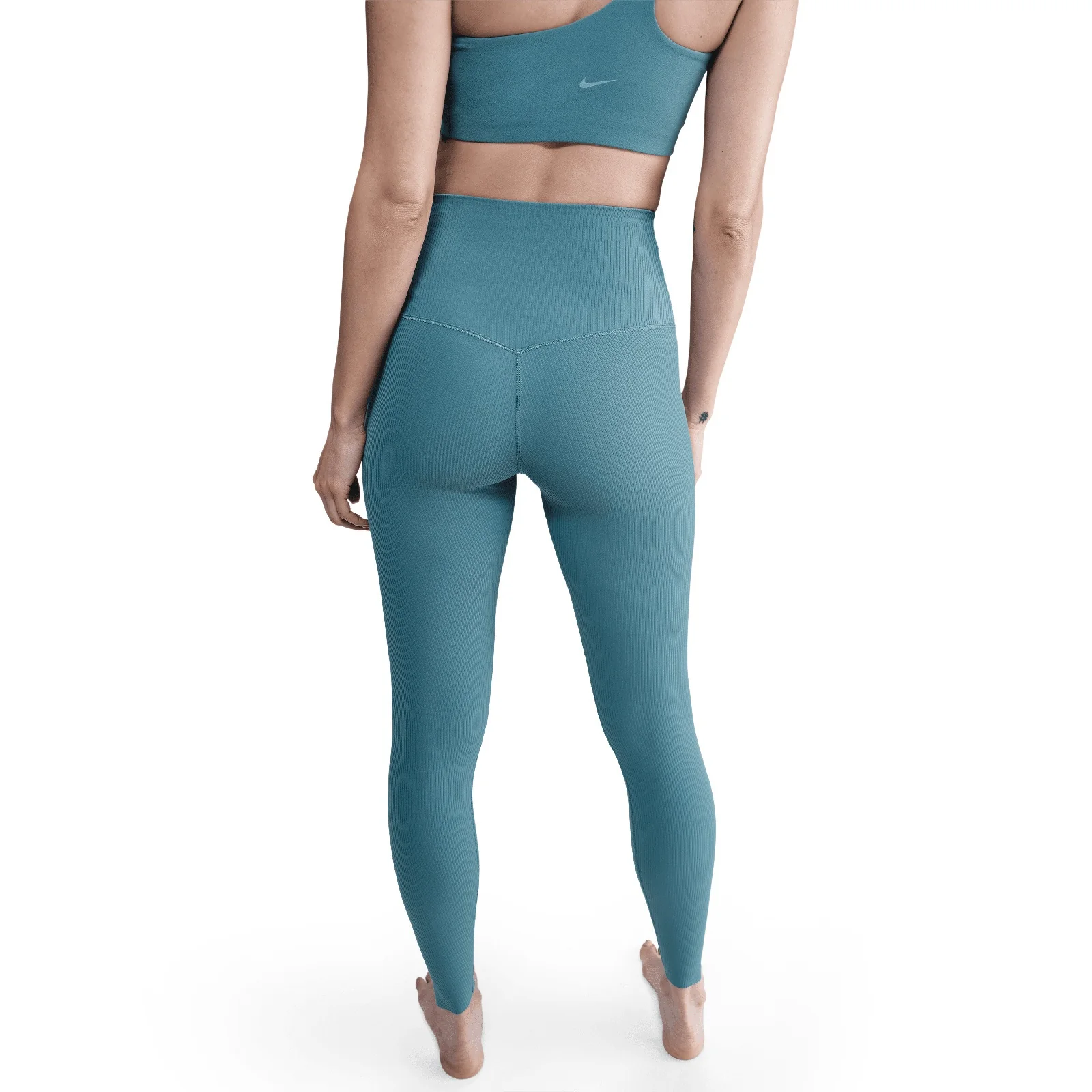 Nike Zenvy Rib Womens Gentle-Support High-Waisted 7/8 Leggings - Image 2