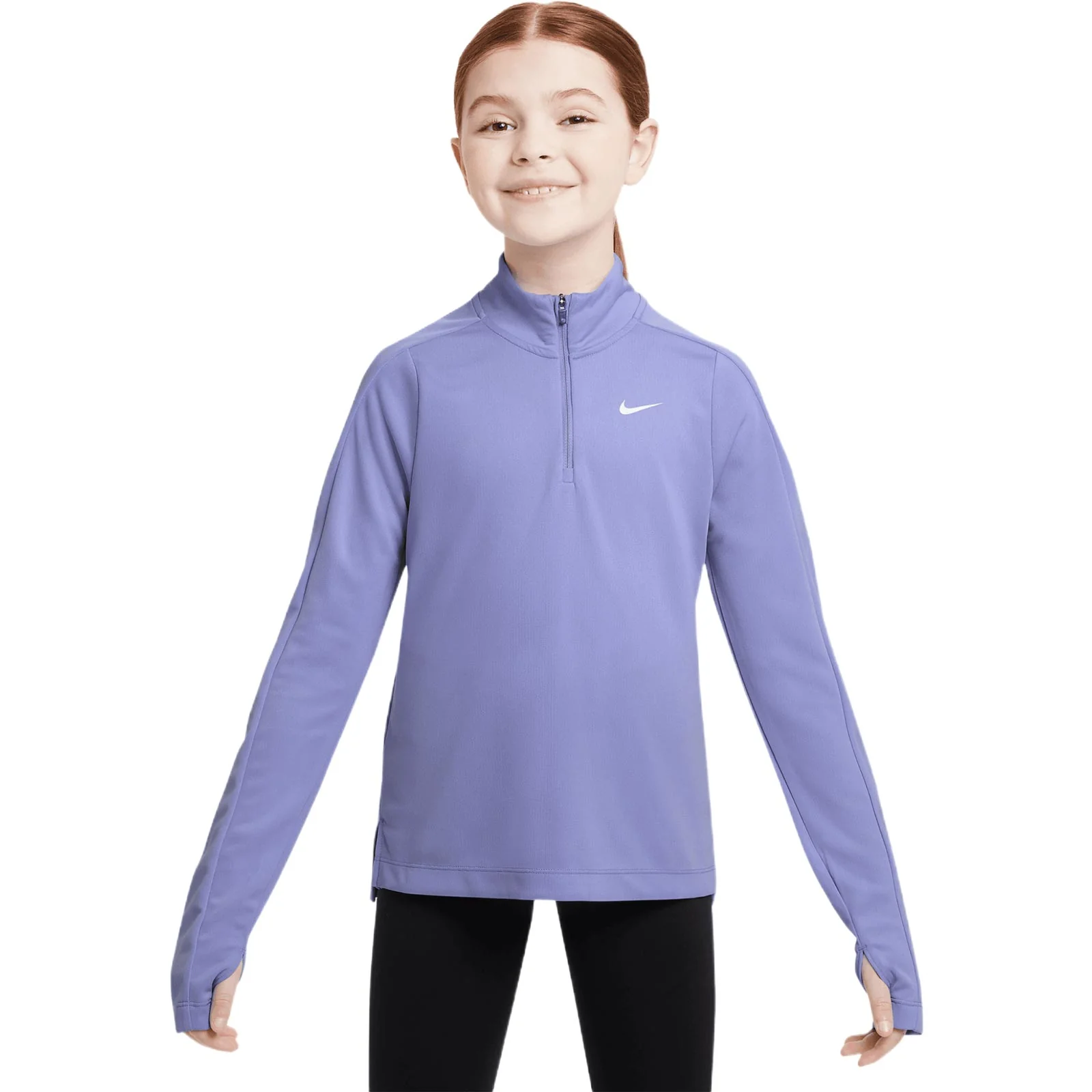 Nike Girls Dri-FIT Long-Sleeve Half-Zip Top