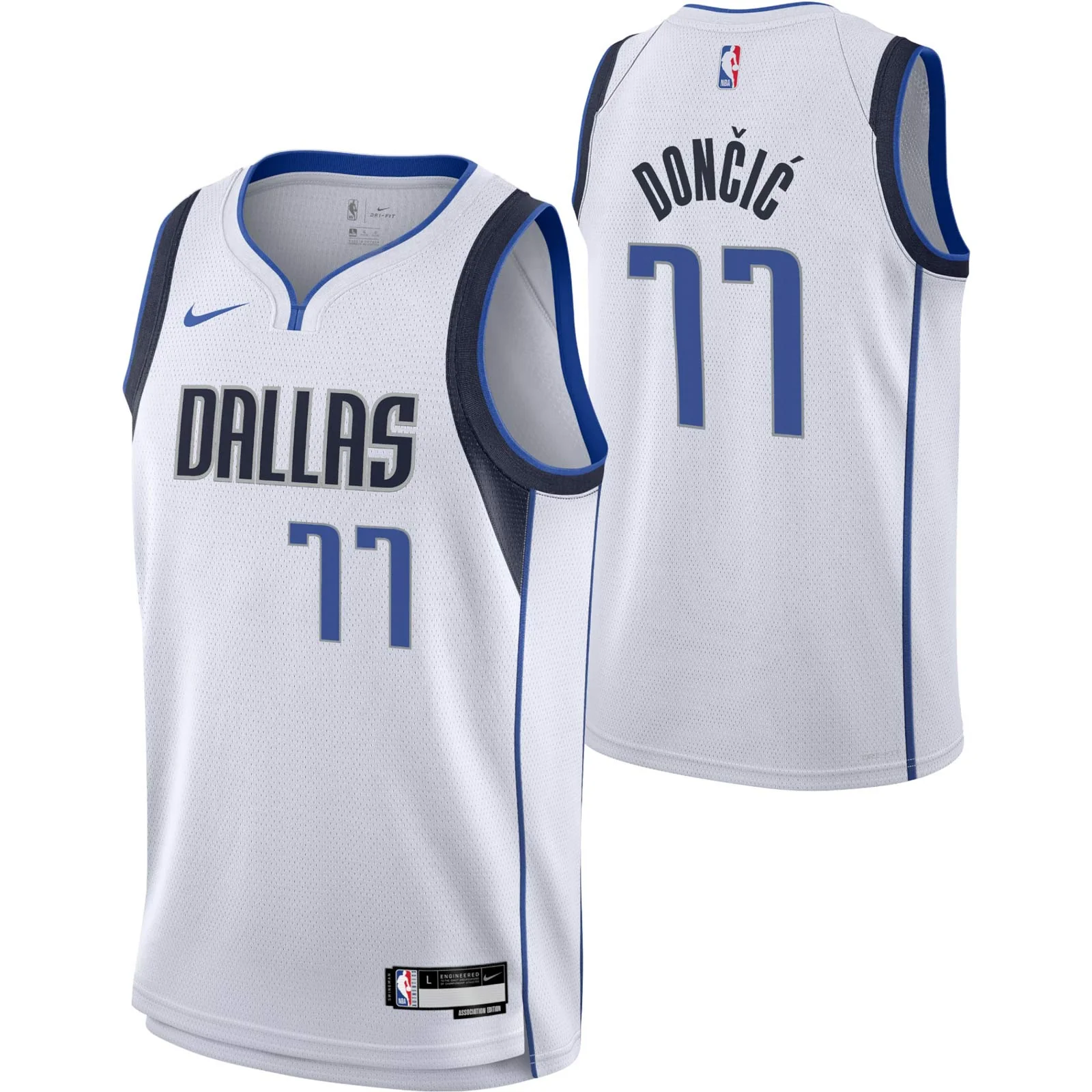 Nike Mavericks Doncic 77 Association Kids Jersey - Image 3