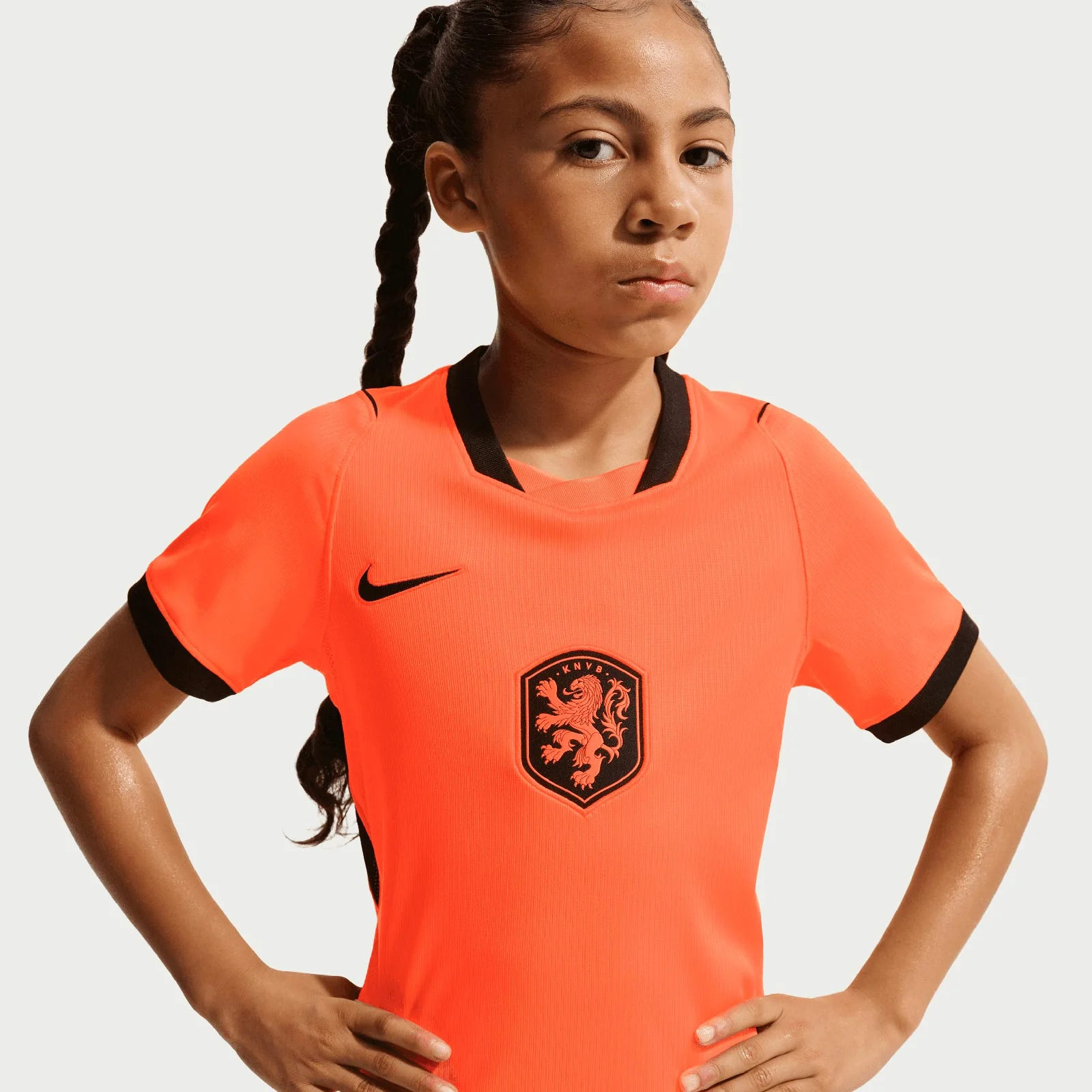Nike Kids Netherlands World Cup 2026 Stadium Home Dri-FIT Soccer Replica Jersey - Image 3