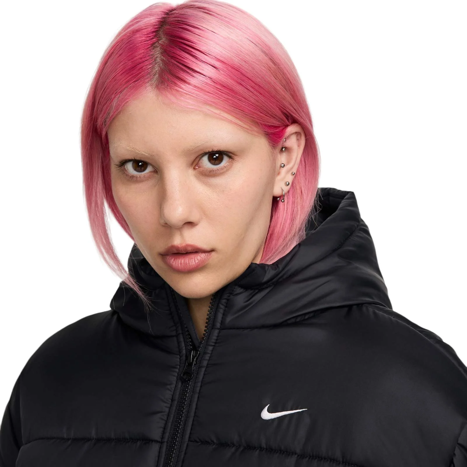 Nike Sportswear Classic Puffer Womens Therma-FIT Loose Hooded Jacket - Image 4