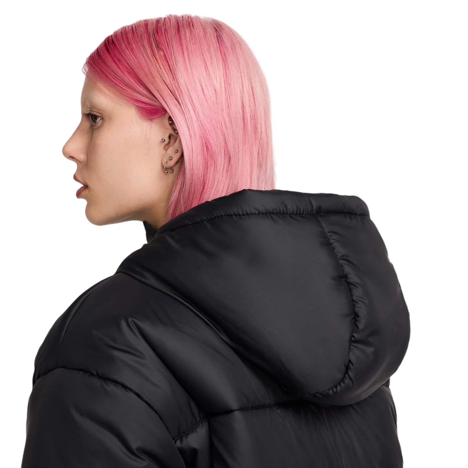 Nike Sportswear Classic Puffer Womens Therma-FIT Loose Hooded Jacket - Image 8