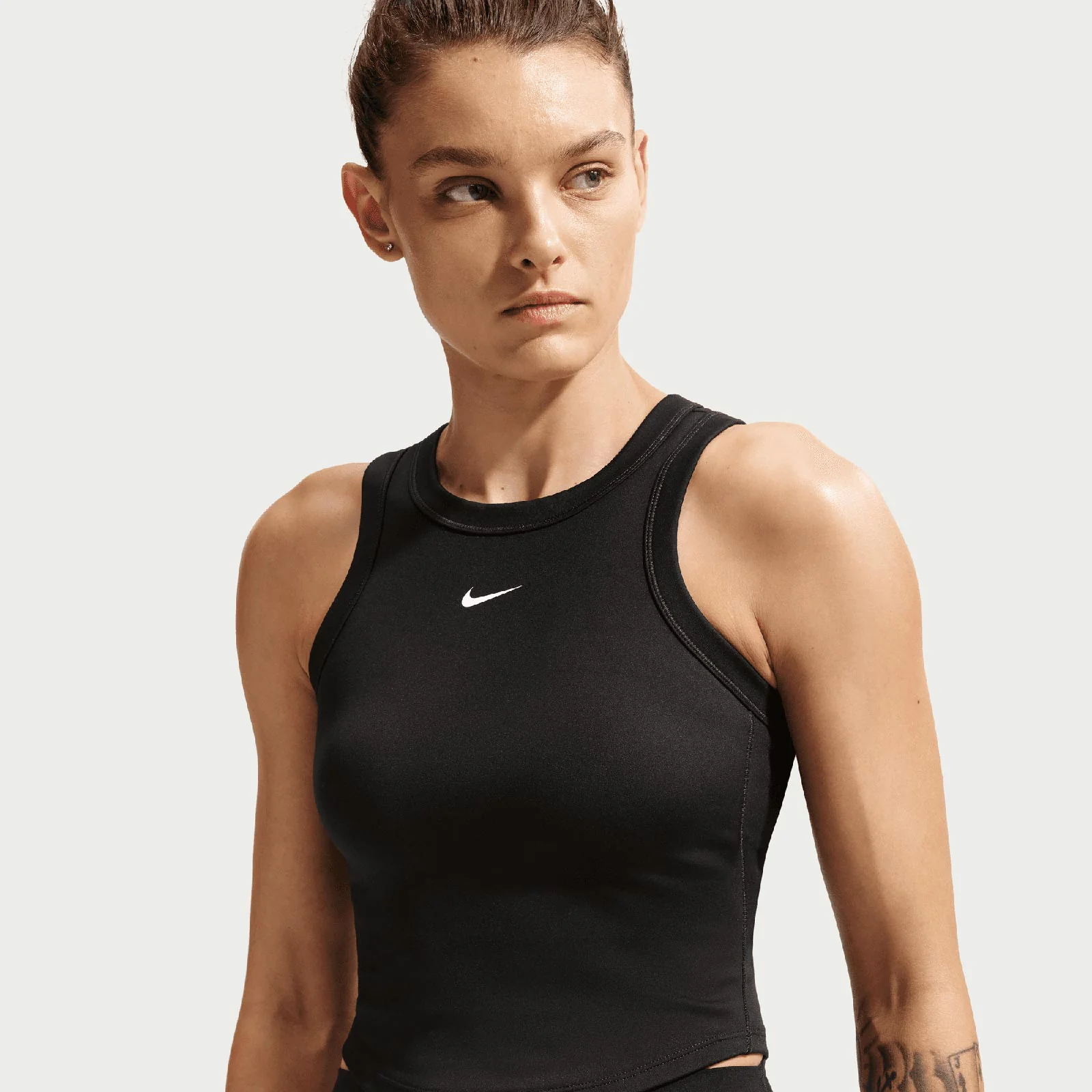 Nike One Fitted Womens Dri-FIT Cropped Tank Top - Image 3