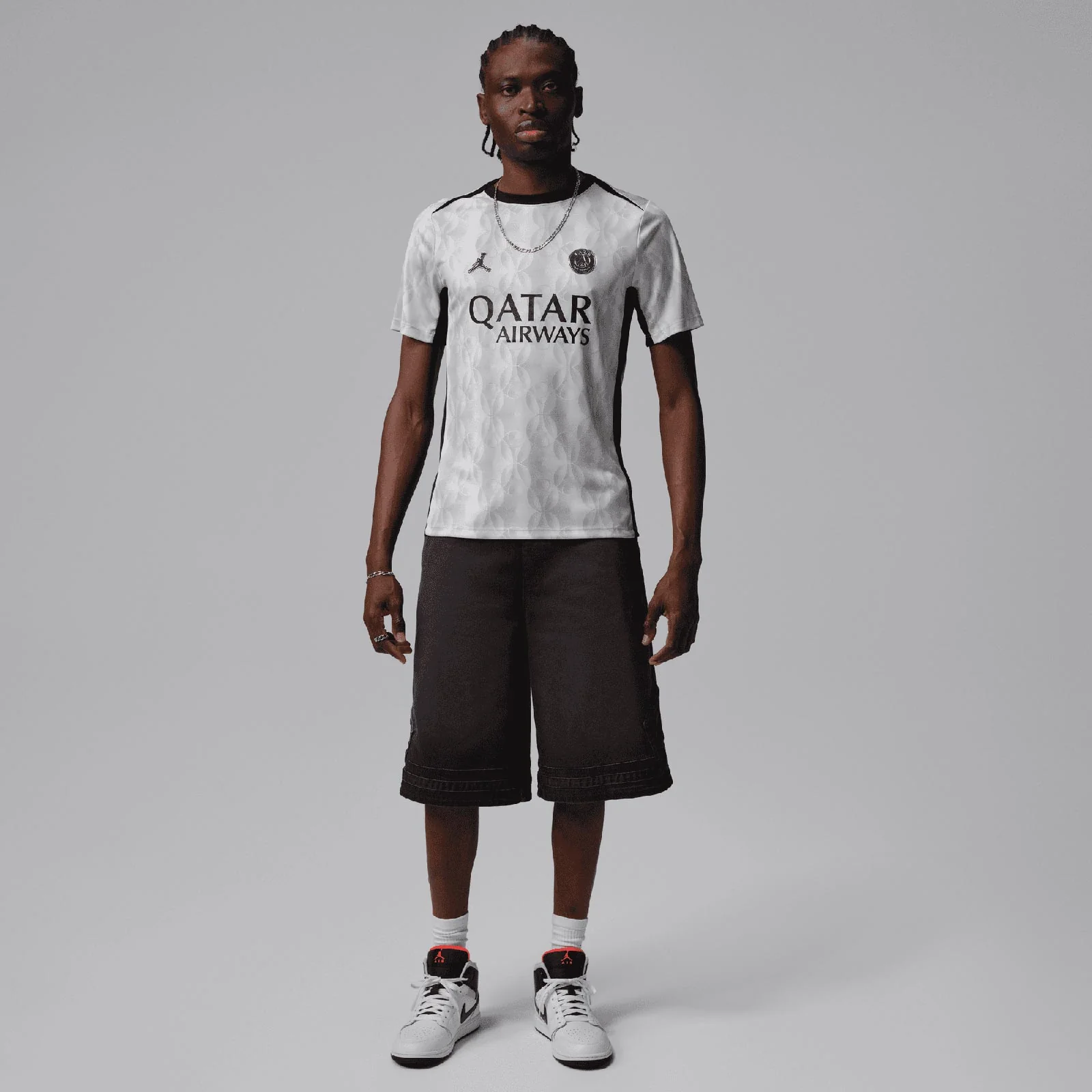 Nike Jordan Paris Saint-Germain Academy Pro Night Edition Mens Dri-FIT Soccer Short-Sleeve Pre-Match Top - Image 7