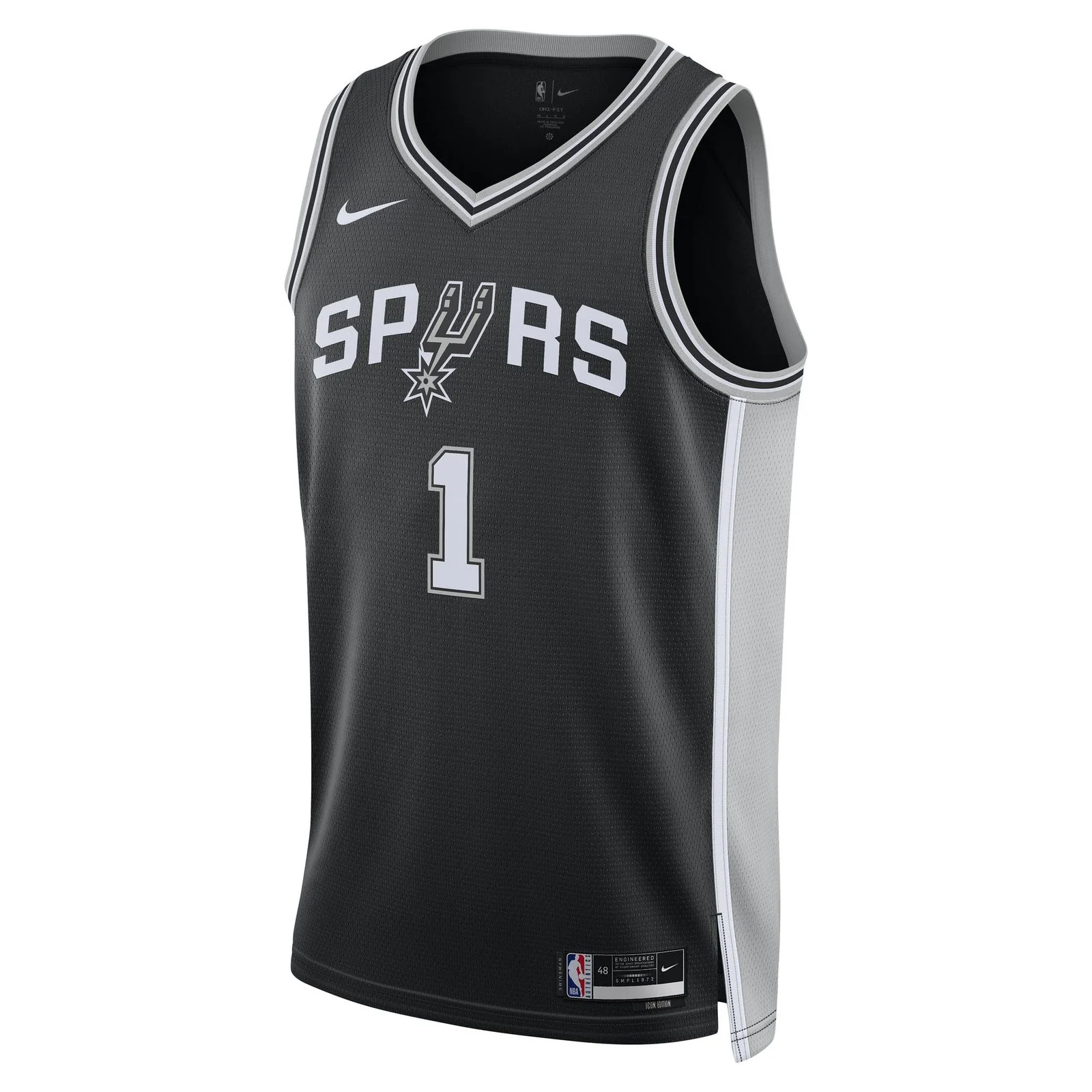 Nike San Antonio Spurs Wembanyama 1 Icon Edition Mens NBA Jersey