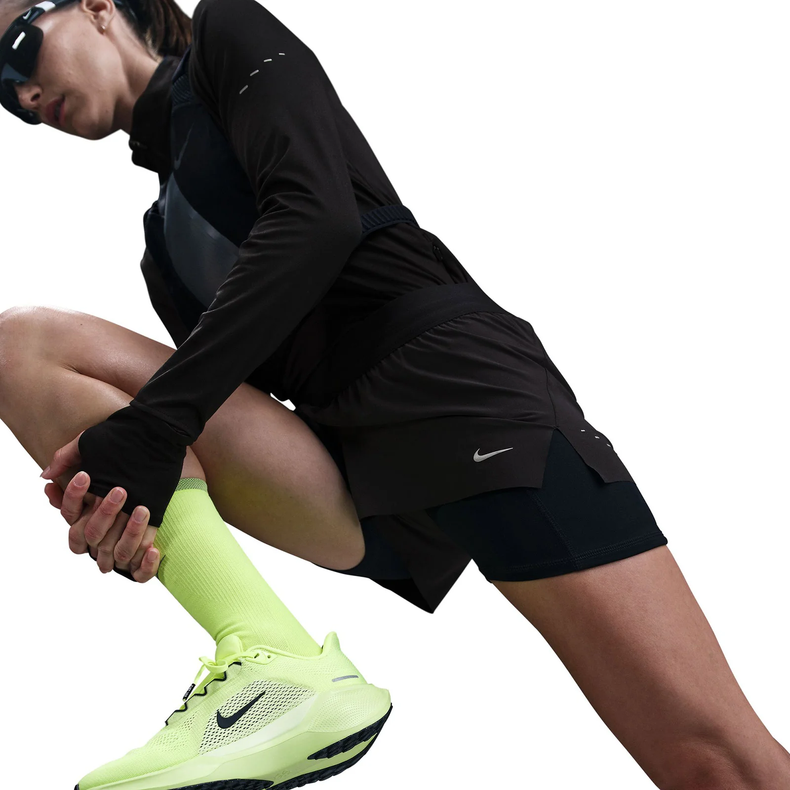 Nike Swift Womens Dri-FIT Mid-Rise 2-in-1 Running Shorts - Image 3