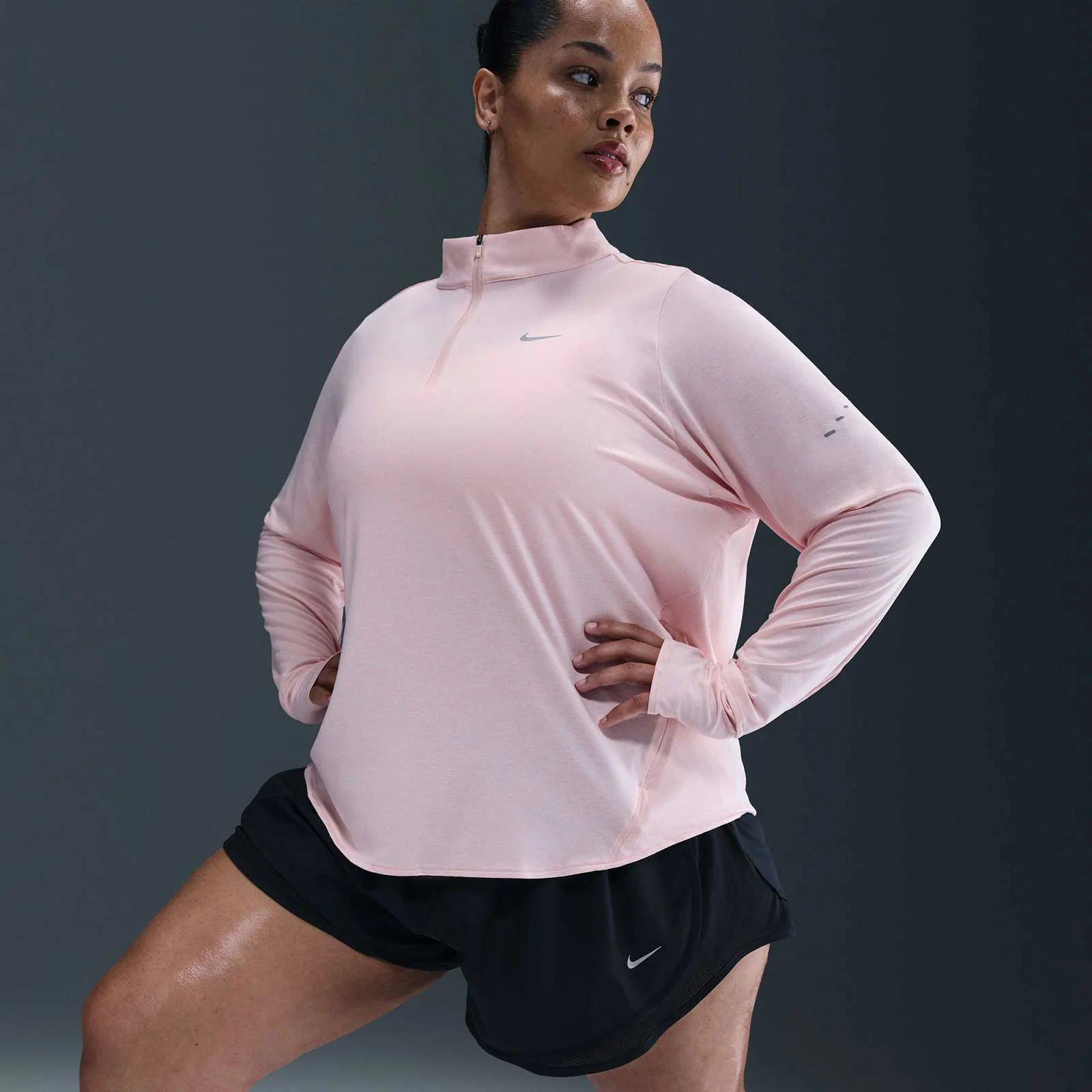 Nike Tempo Womens Dri-FIT Mid-Rise 3" Brief-Lined Running Shorts (Plus Size) - Image 3