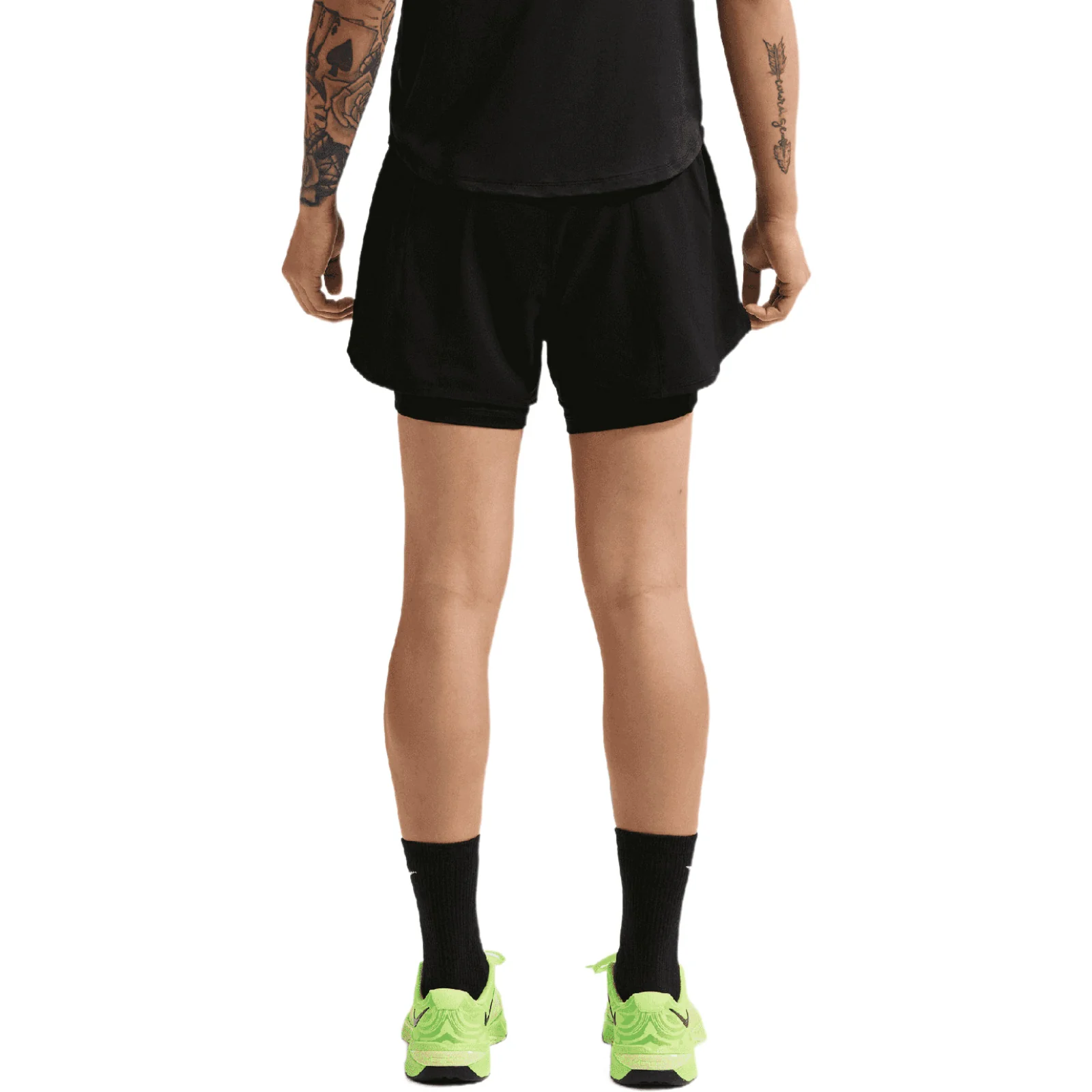 Nike One Womens Dri-FIT High-Waisted 3" 2-in-1 Shorts - Image 2