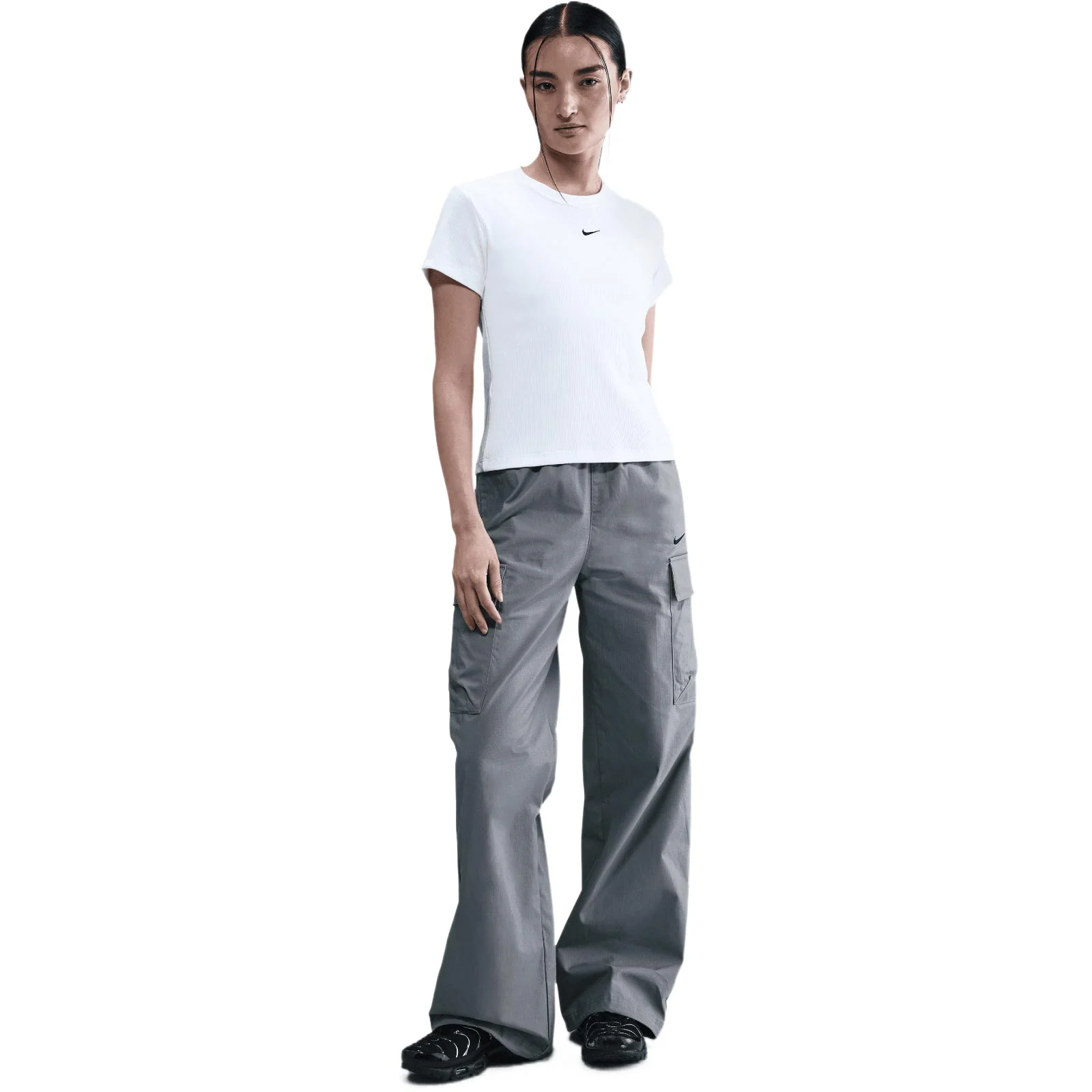 Nike Sportswear Womens Tight Ribbed Short-Sleeve T-Shirt