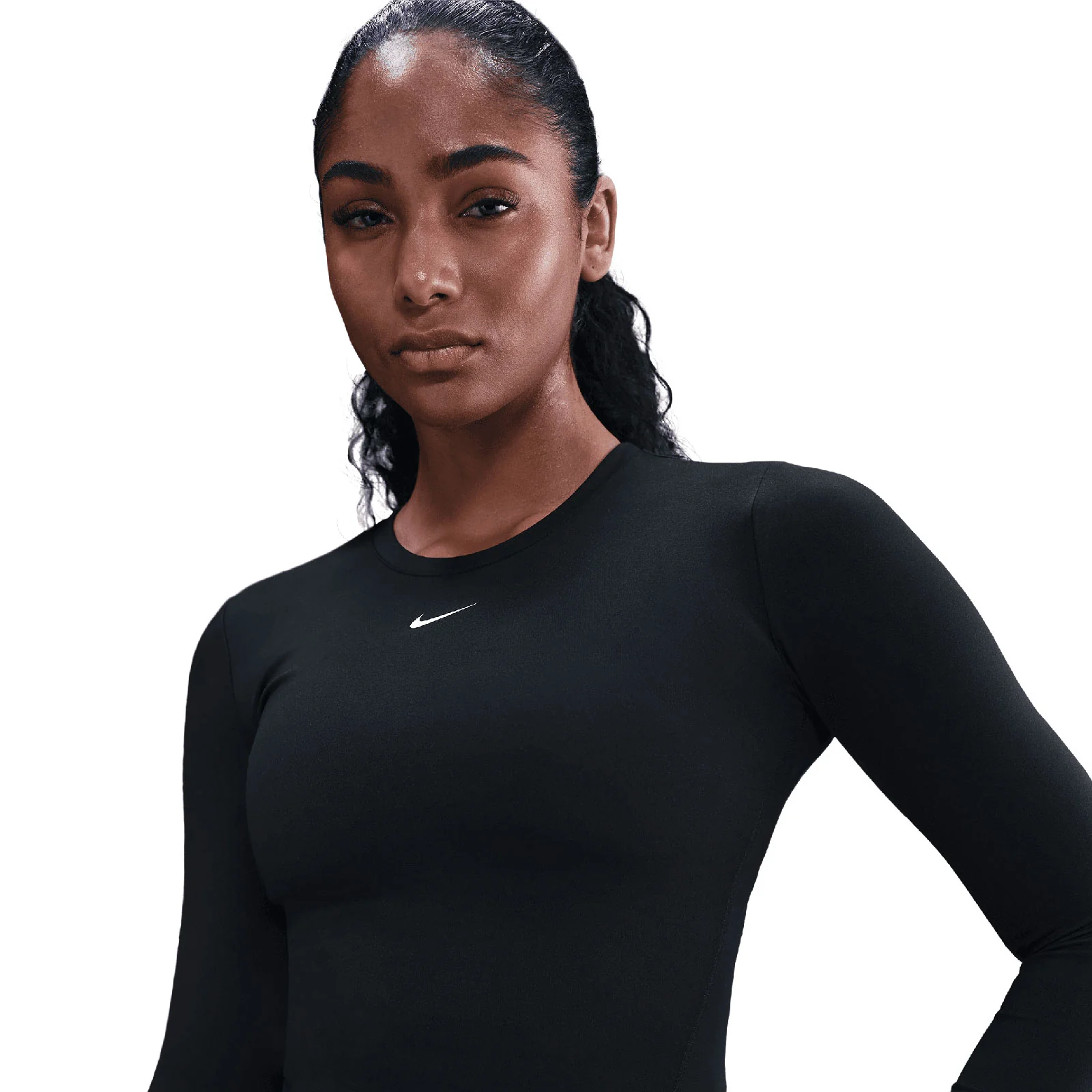 Nike One Fitted Womens Dri-FIT Long-Sleeve Top - Image 3