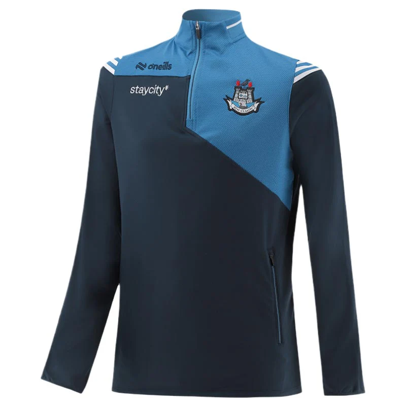 O'Neills Dublin GAA Joyce Brushed Kids Half Zip Top