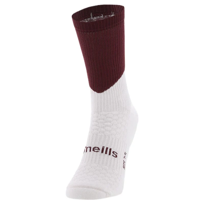 O'Neills Ion Midi Sock Maroon | White - Image 2