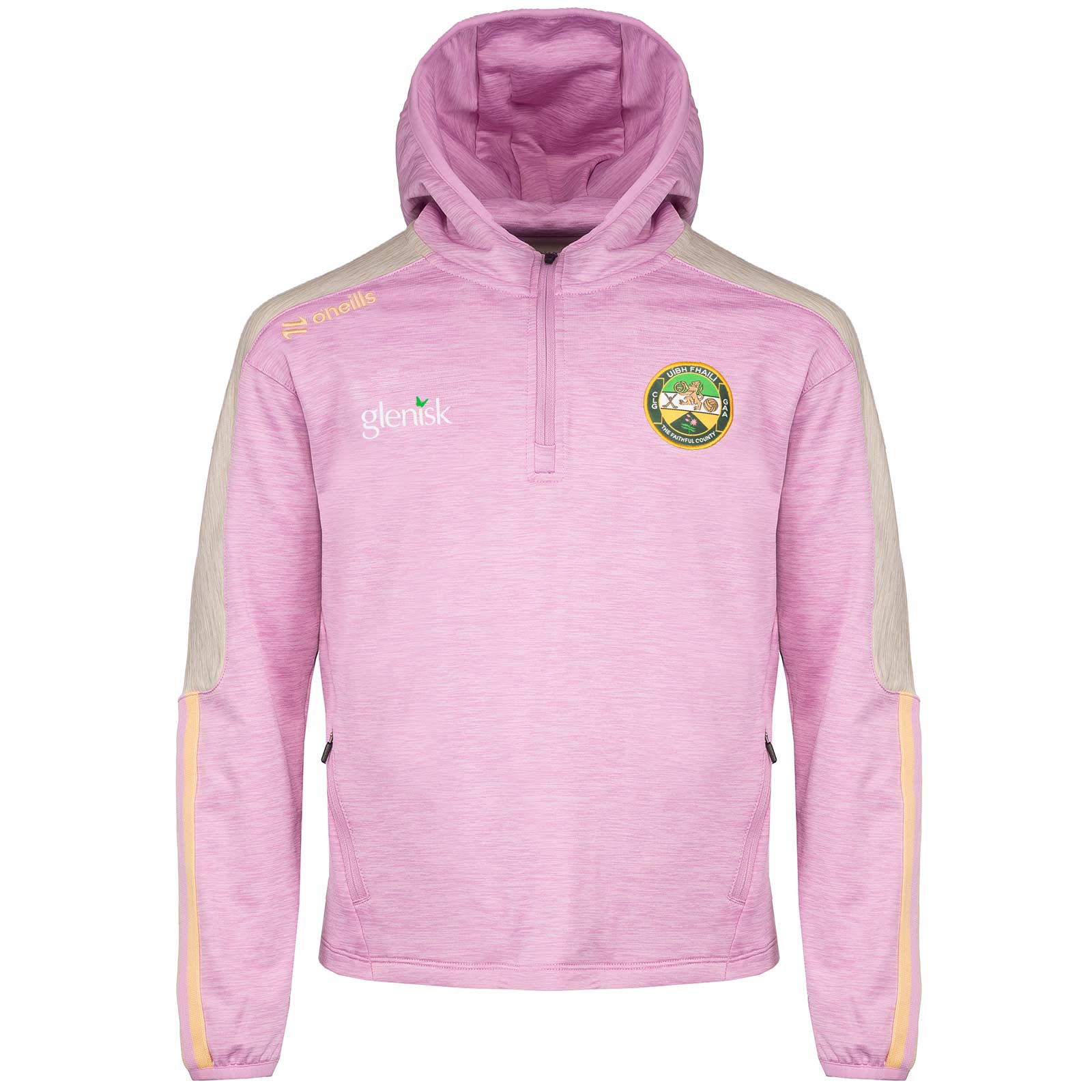 O'Neills Offaly GAA Garima Girls Brushed Half Zip Hoodie