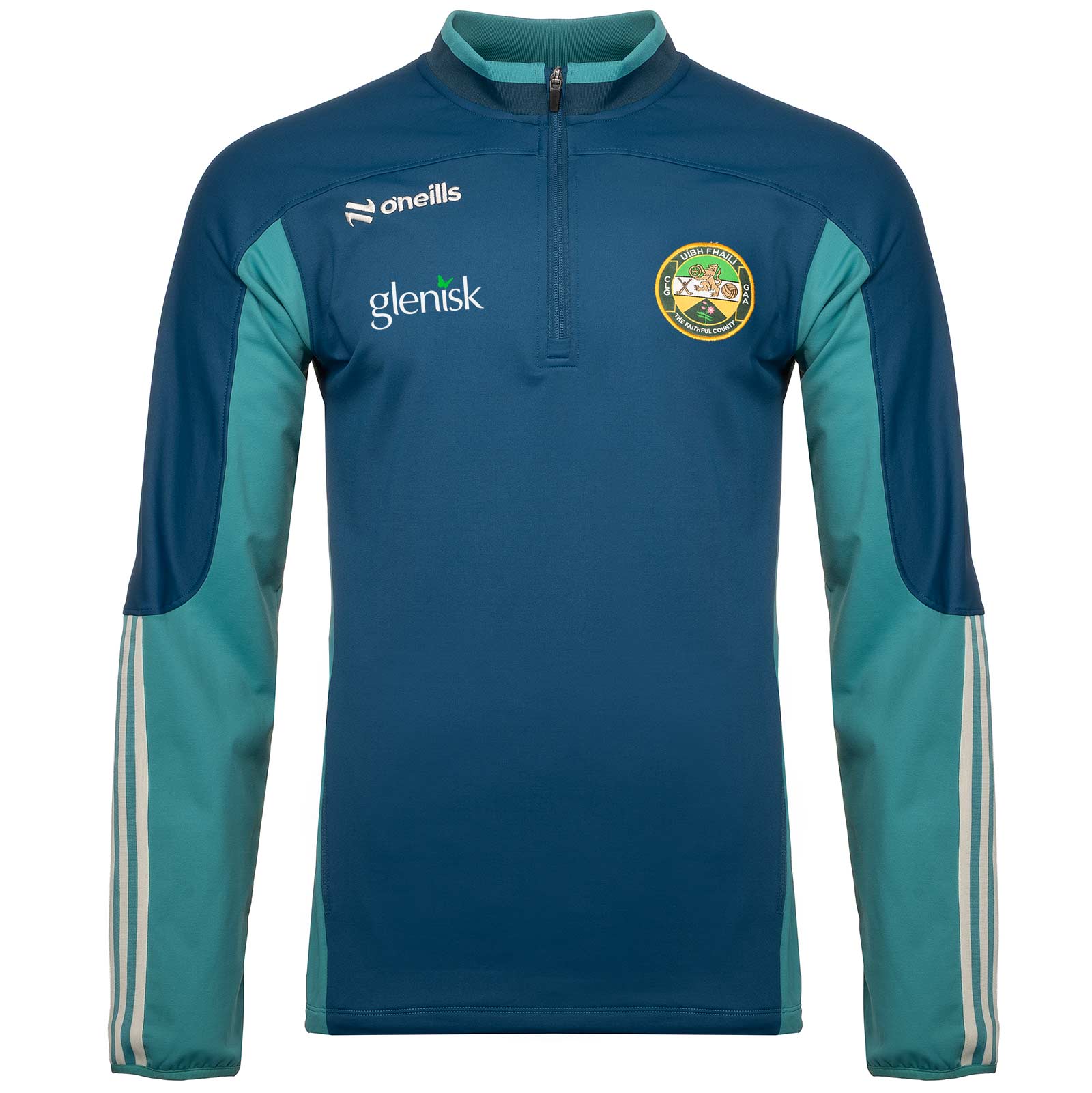 O'Neills Offaly GAA Graham Brushed Kids Half Zip Top