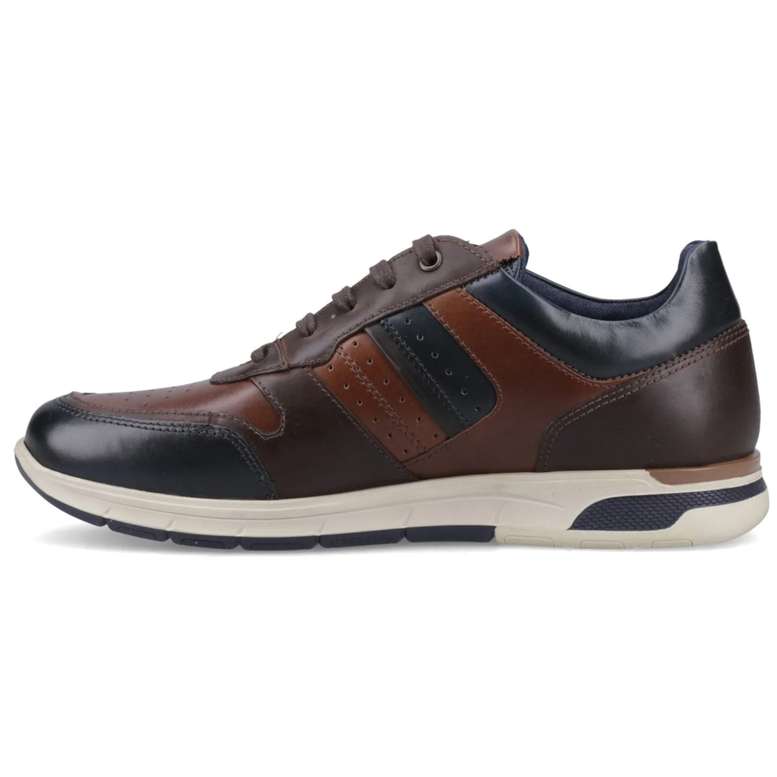 Pod Mens Arrow Casual Shoe Navy/Tan - Image 2