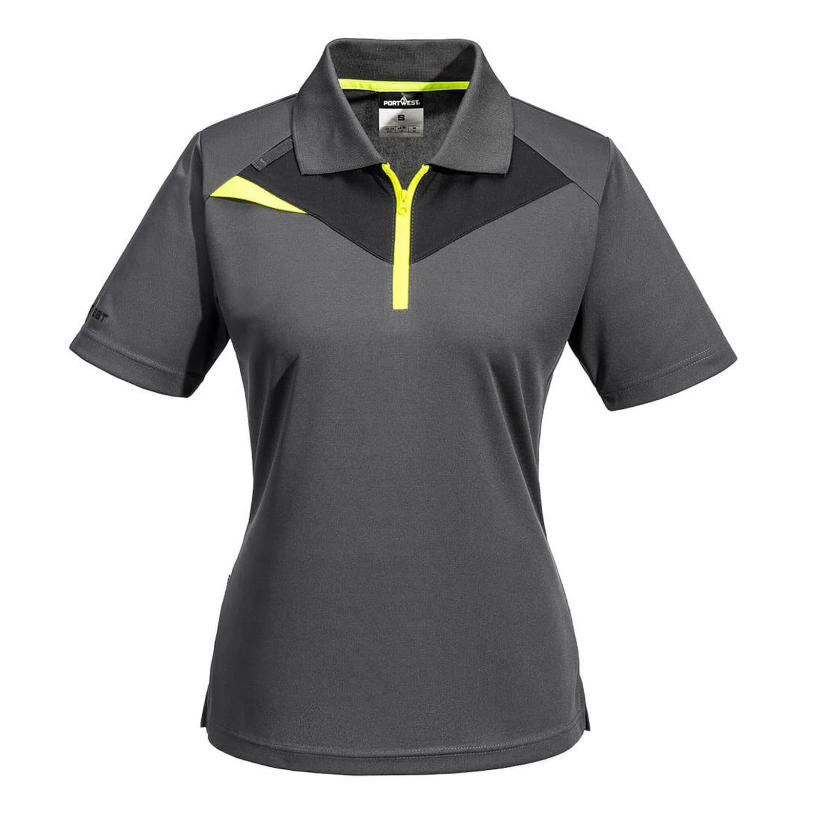 Portwest DX4 Women's Polo Shirt S/S Metal Grey - Image 2