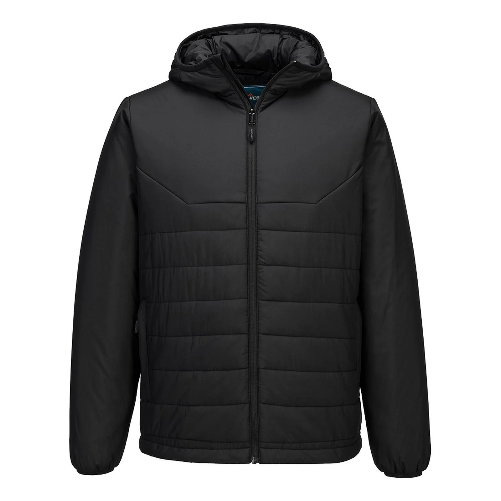 Portwest Professional Hooded Insulated Baffle Jacket Black