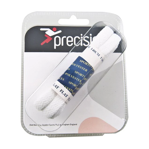 Precision 180cm Flat Laces White