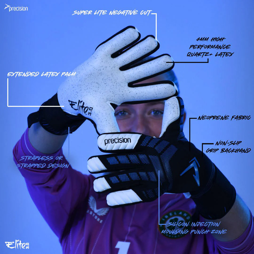 Precision Elite 3.0 Quartz Kids Goalkeeper Gloves - Image 12