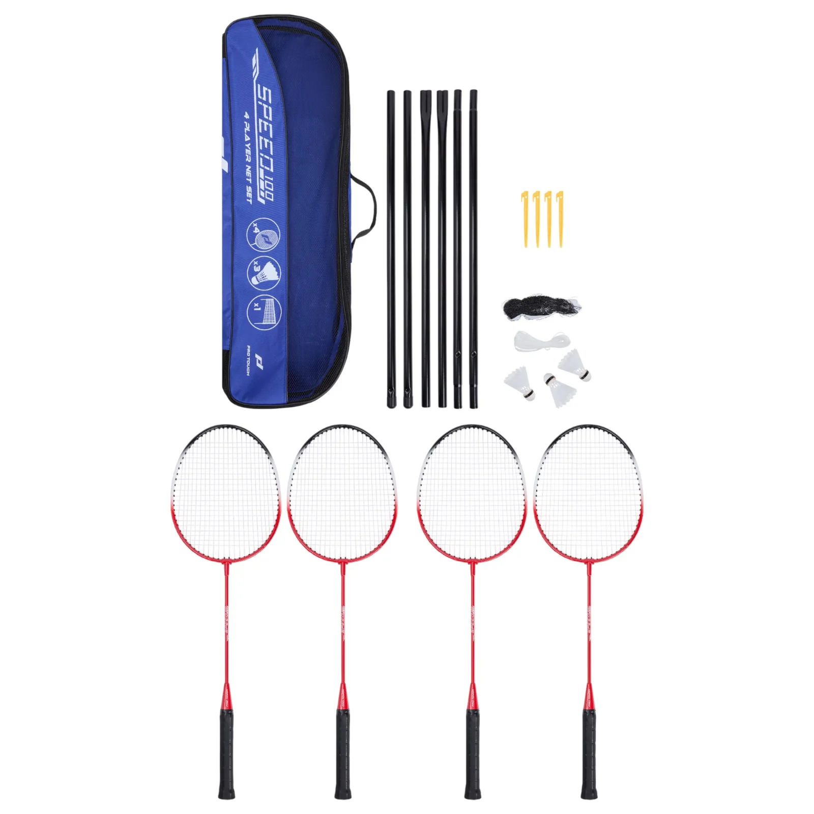 Pro Touch Speed 100 4 Players Badminton Set