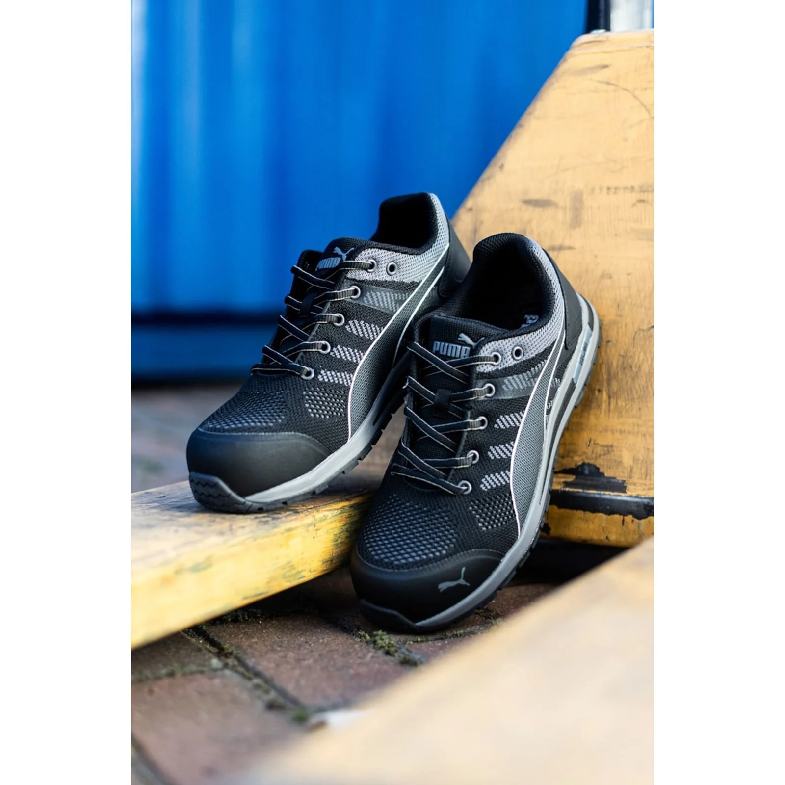 Puma Safety Mens Elevate Knit LOW S1 Safety Trainer Black - Image 6