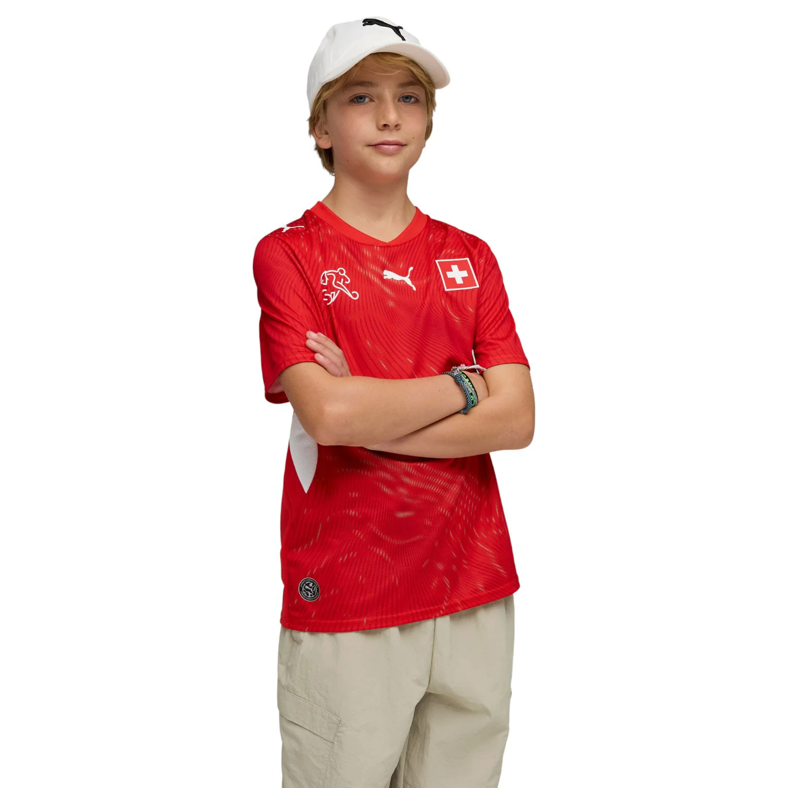 PUMA Switzerland World Cup 2026 Kids Football Home Jersey - Image 3