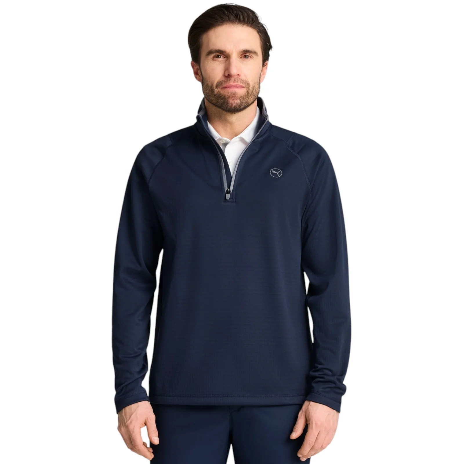 Puma Waffle Golf Mens Half-Zip Long Sleeved Fleece Top