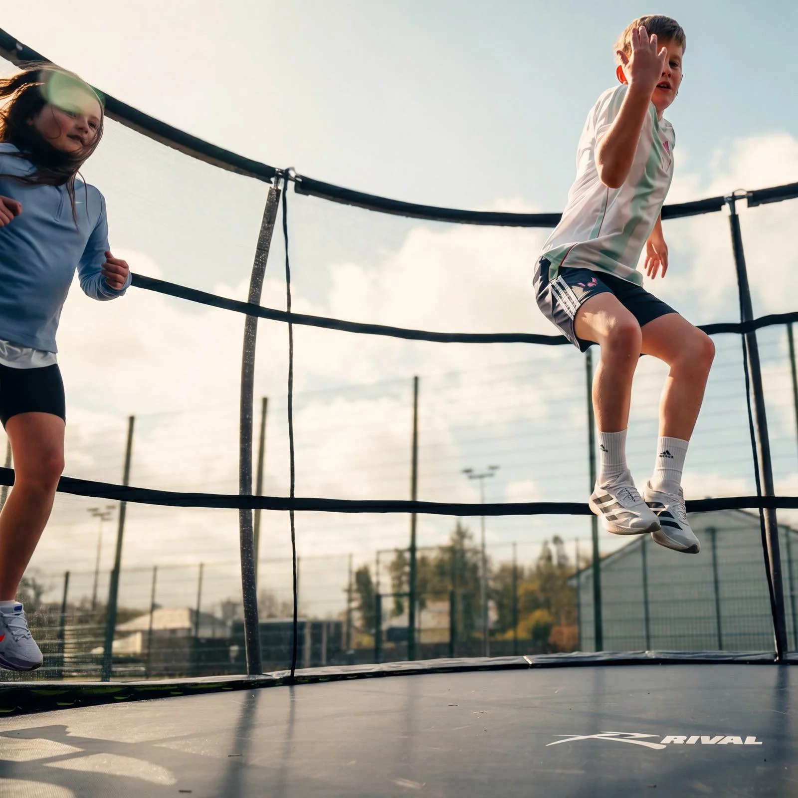 Rival 13ft Outdoor Trampoline with Enclosure - Black - Image 3
