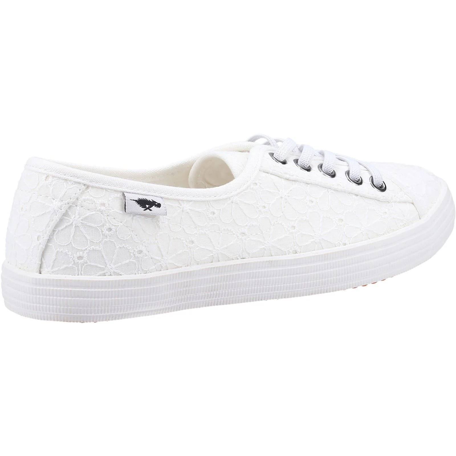 Rocket Dog Womens Chow Chow Elsie Eyelet Casual Shoe White - Image 3