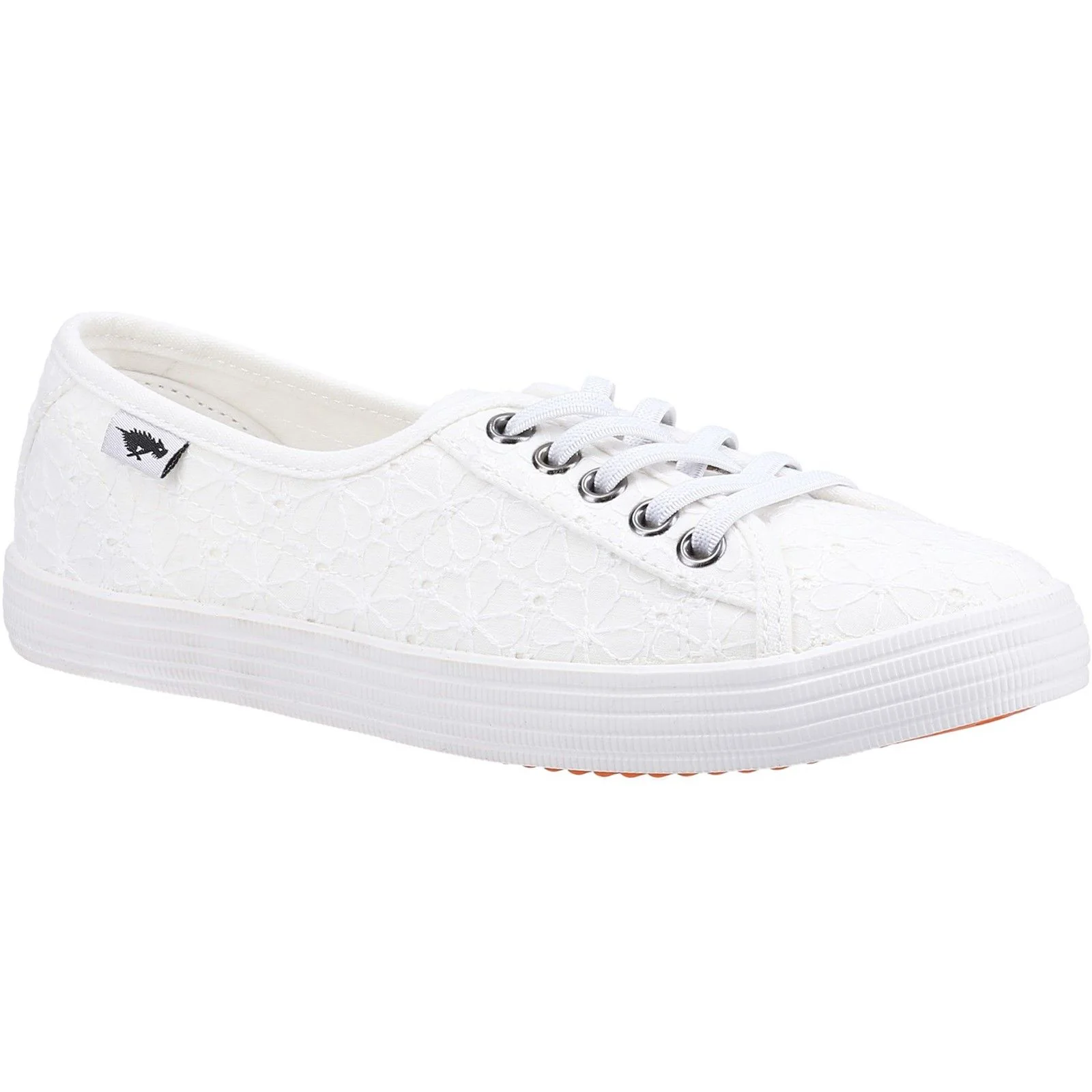 Rocket Dog Womens Chow Chow Elsie Eyelet Casual Shoe White - Image 4