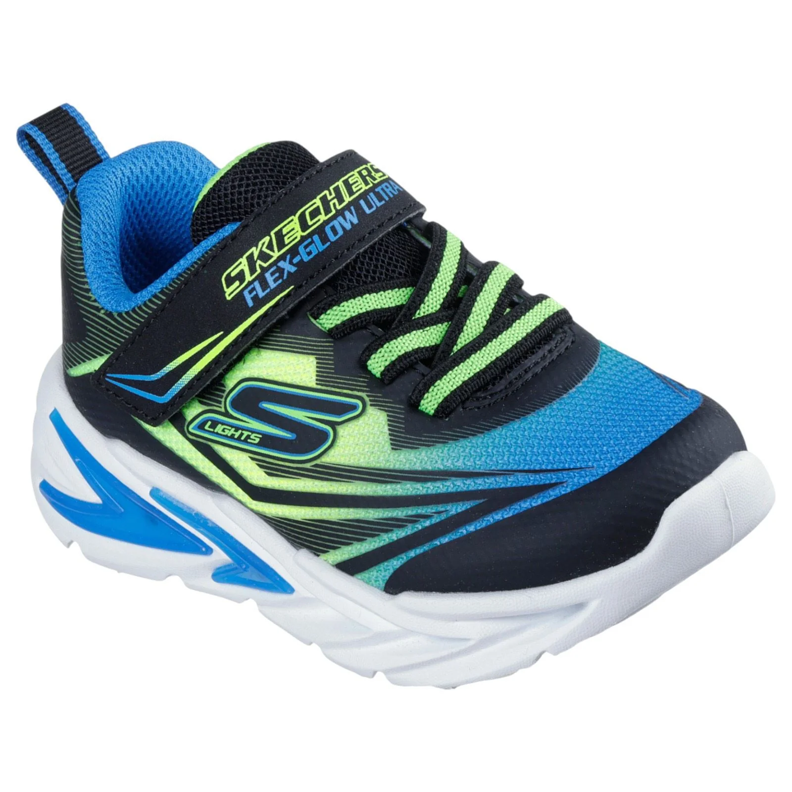 Skechers Flex-Glow Ultra   Boys Lighted Gore & Strap Sneaker W/ Midsole Techpiece - Image 5