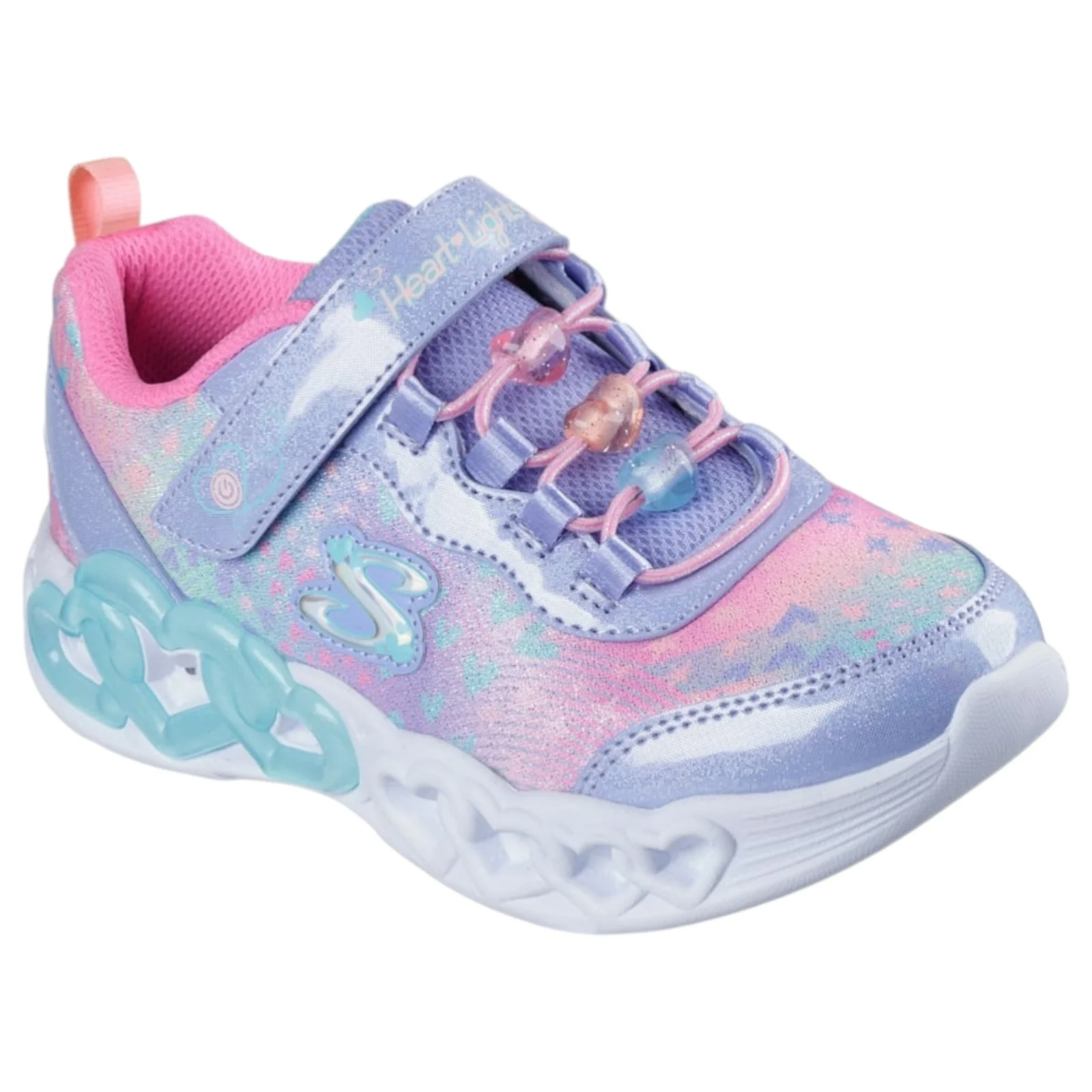 Skechers Infinite Heart Lights Heart Jewels Kids Shoes - Image 5