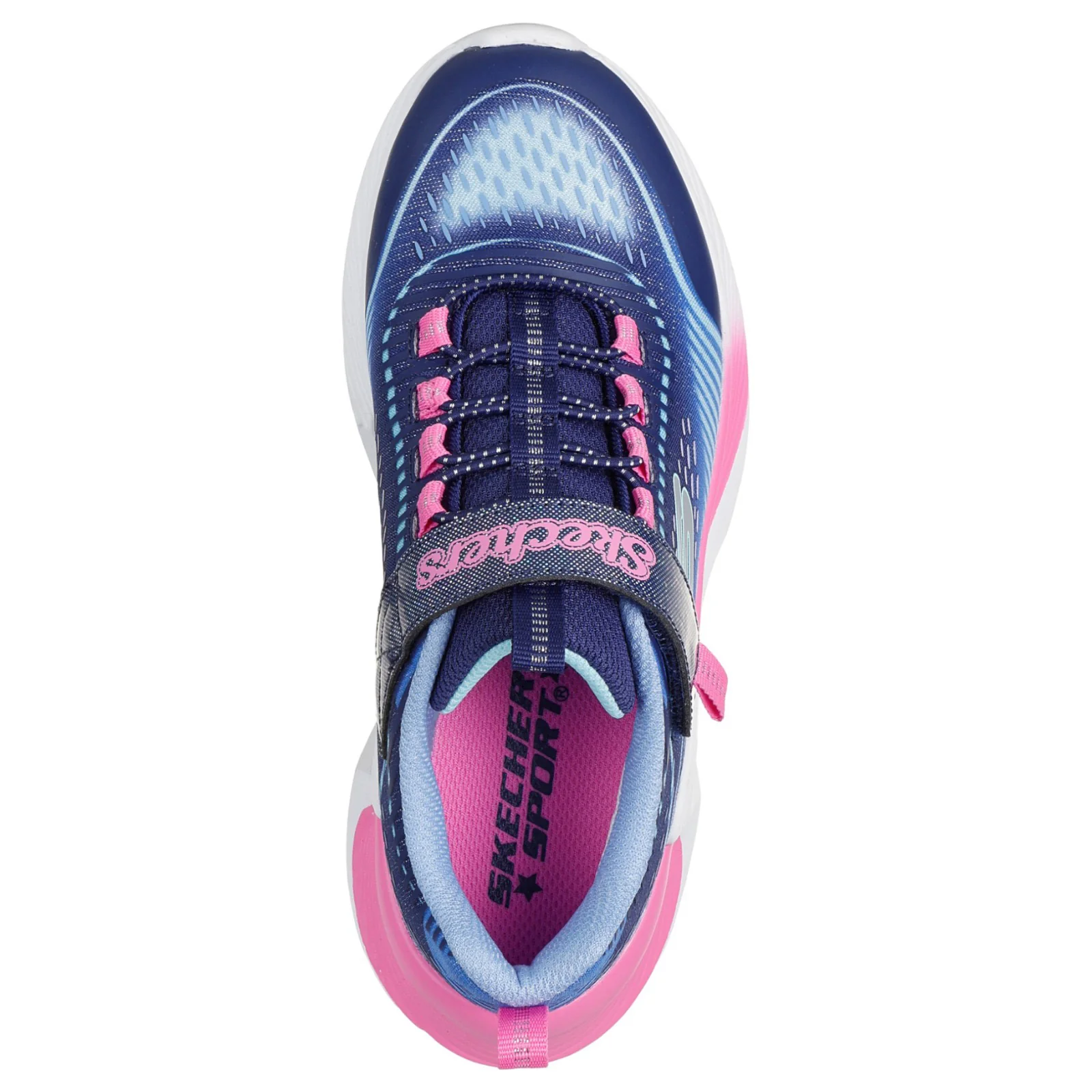 Skechers Tide Tech Girls Bungee And Strap Sparkle Mesh Shoes - Image 3