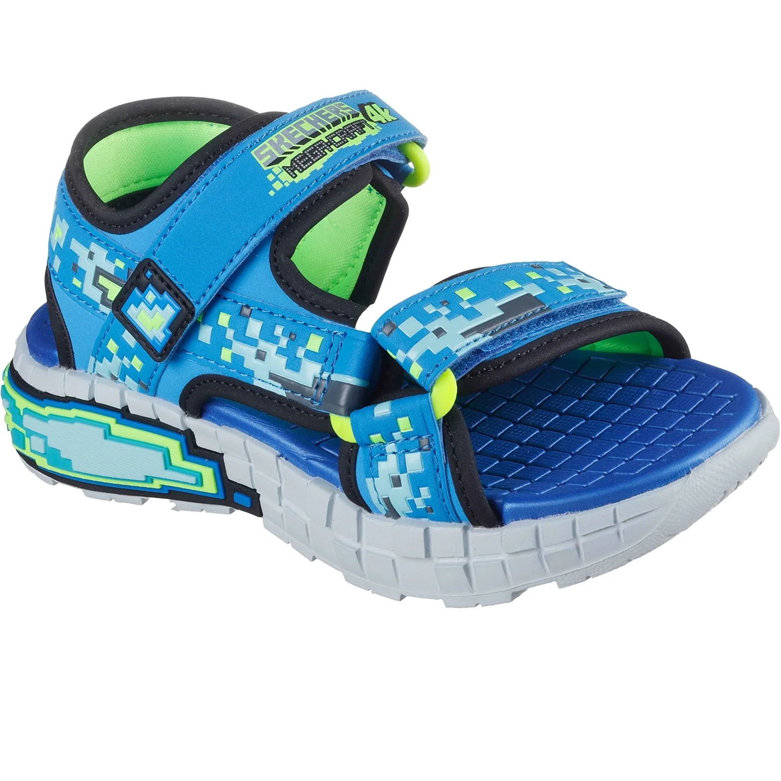 Skechers Junior Girls Black/Blue/Lime