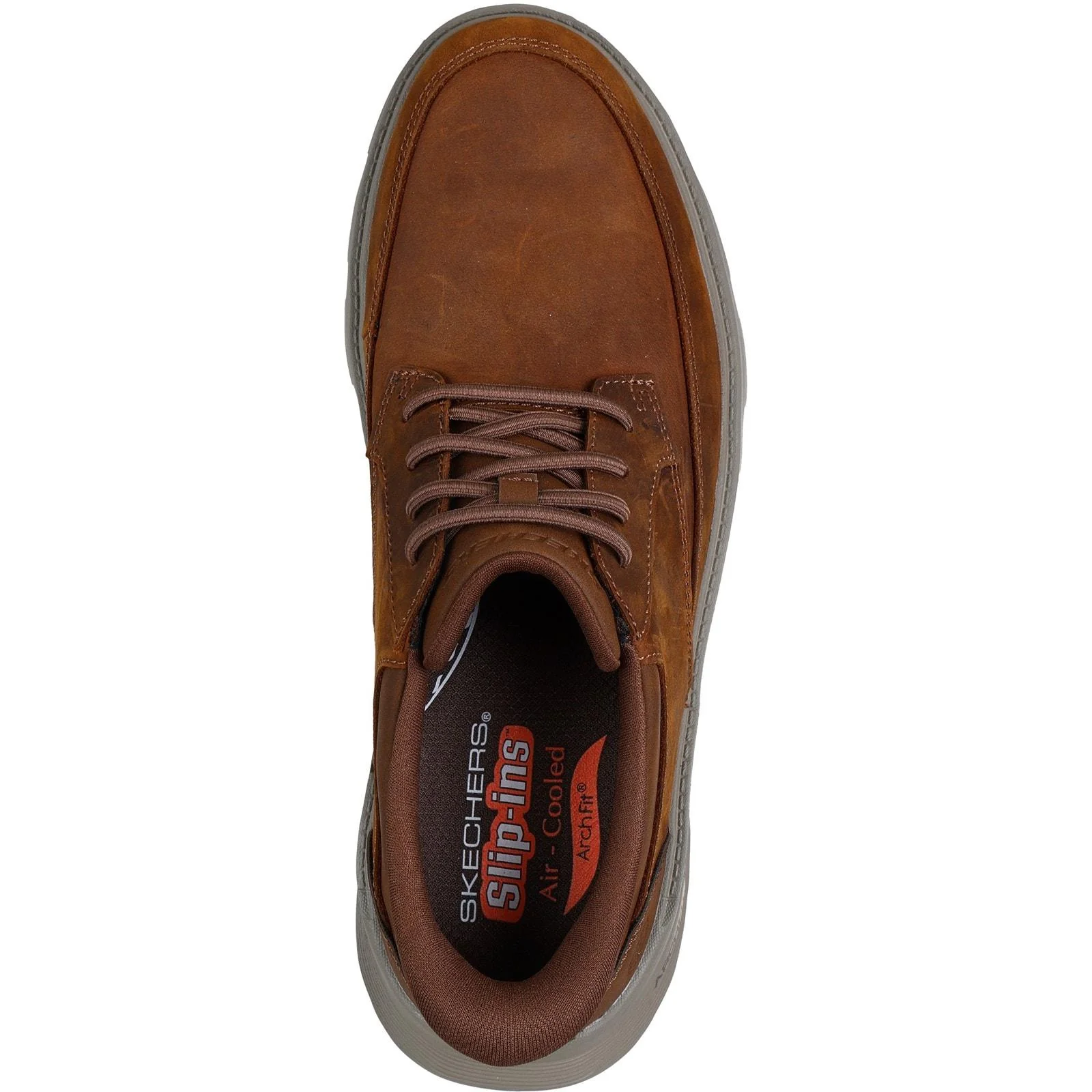 Skechers Mens Arch Fit Garza Rowan Shoes Dark Brown - Image 3