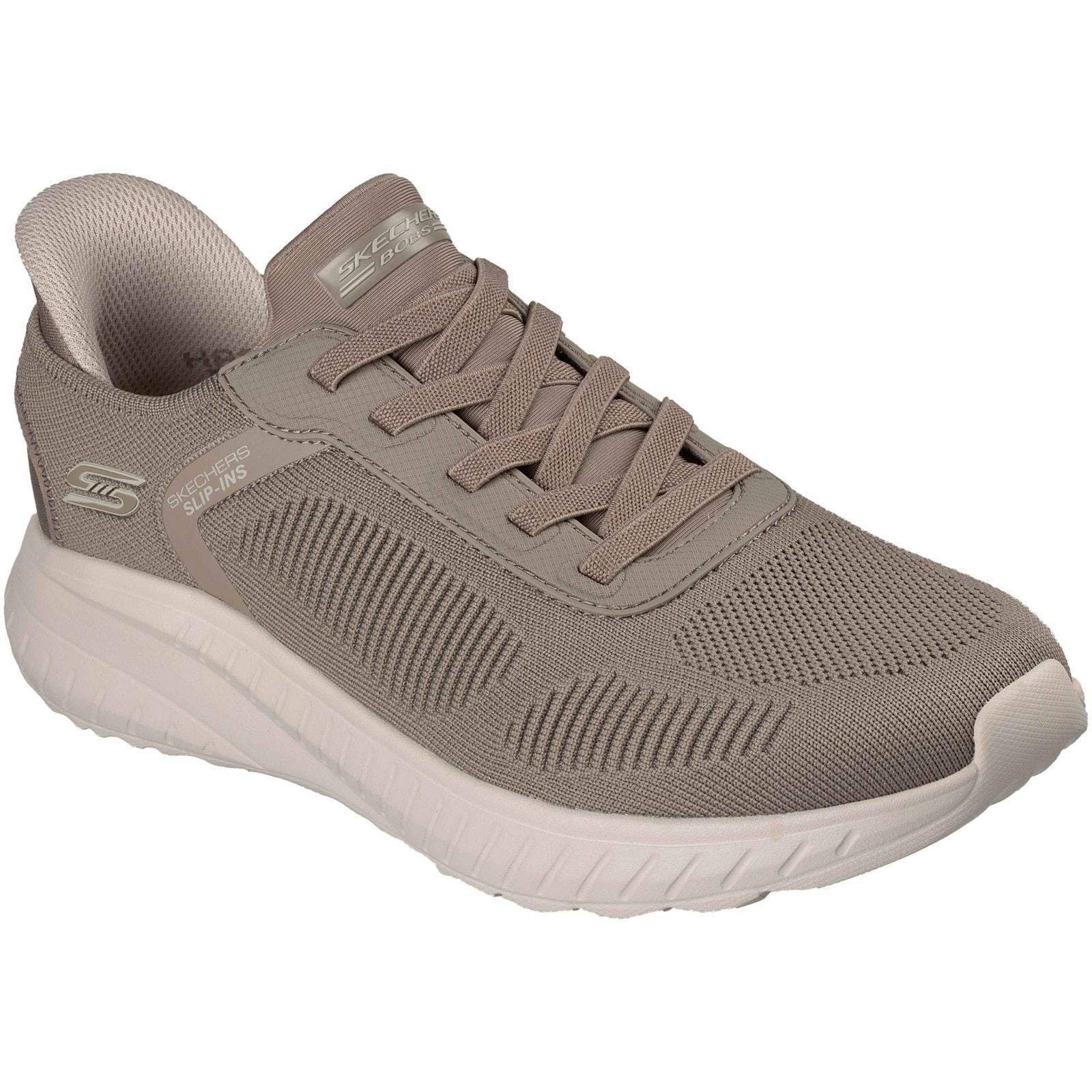 Skechers Mens BOBS Sport Squad Chaos Solid Step Shoe Dark Taupe - Image 2