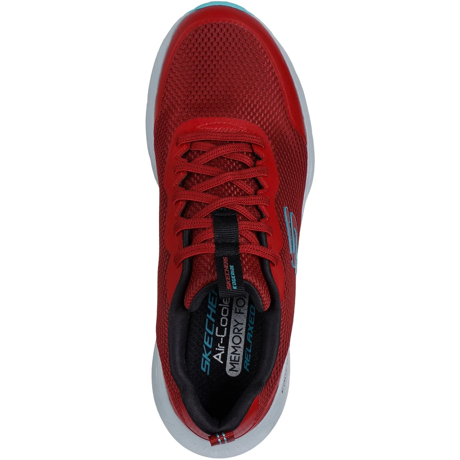 Skechers Mens Edgeride Rekze Shoe Burgundy/Grey - Image 4