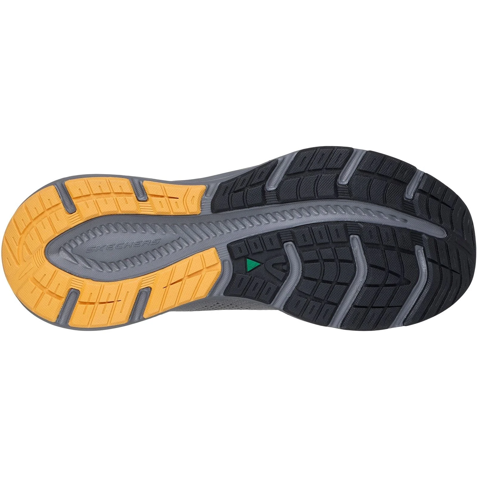 Skechers Mens Edgeride Trainer Charcoal/Yellow - Image 3