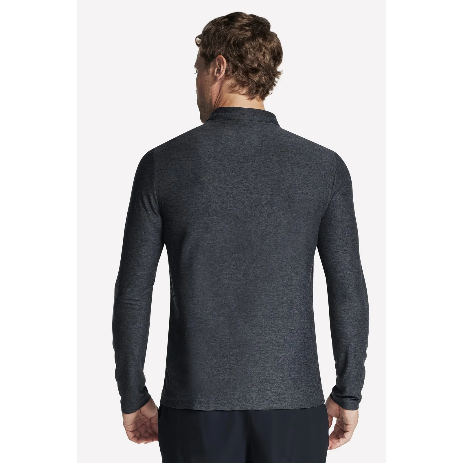 Skechers Mens GO DRI All Day 1/4 Zip Pullover Black/Charcoal - Image 2