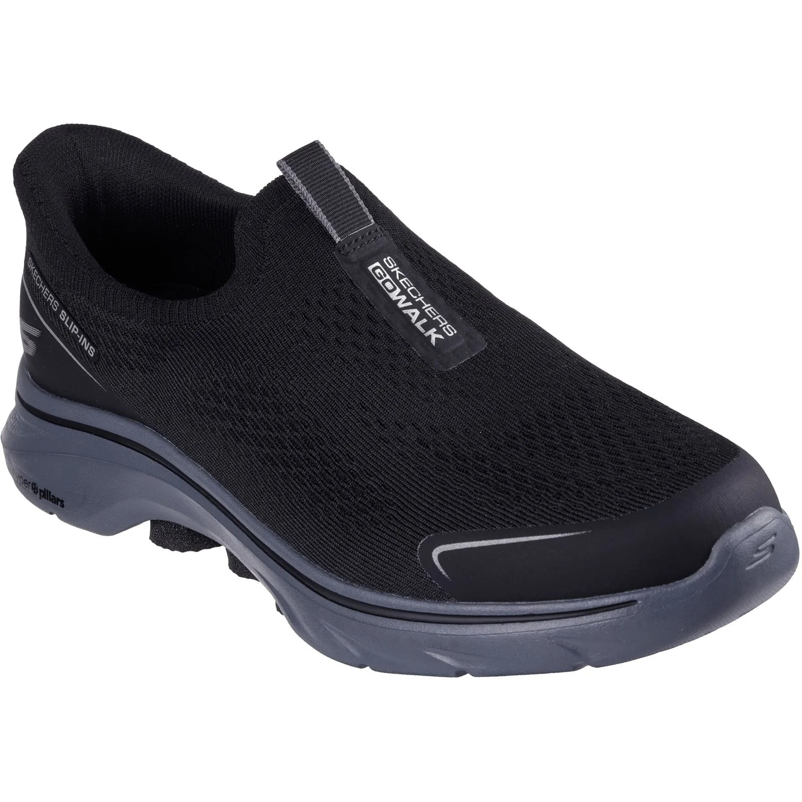 Skechers Mens GO WALK 7 Easy On Evolution Trainer Black/Charcoal - Image 5