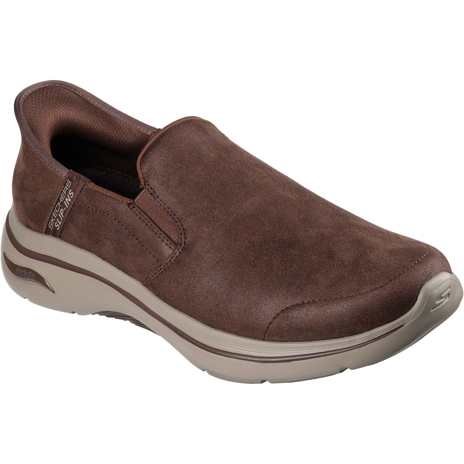 Skechers Mens Go Walk Arch Fit 2.0 Quest  Trainers Brown - Image 5
