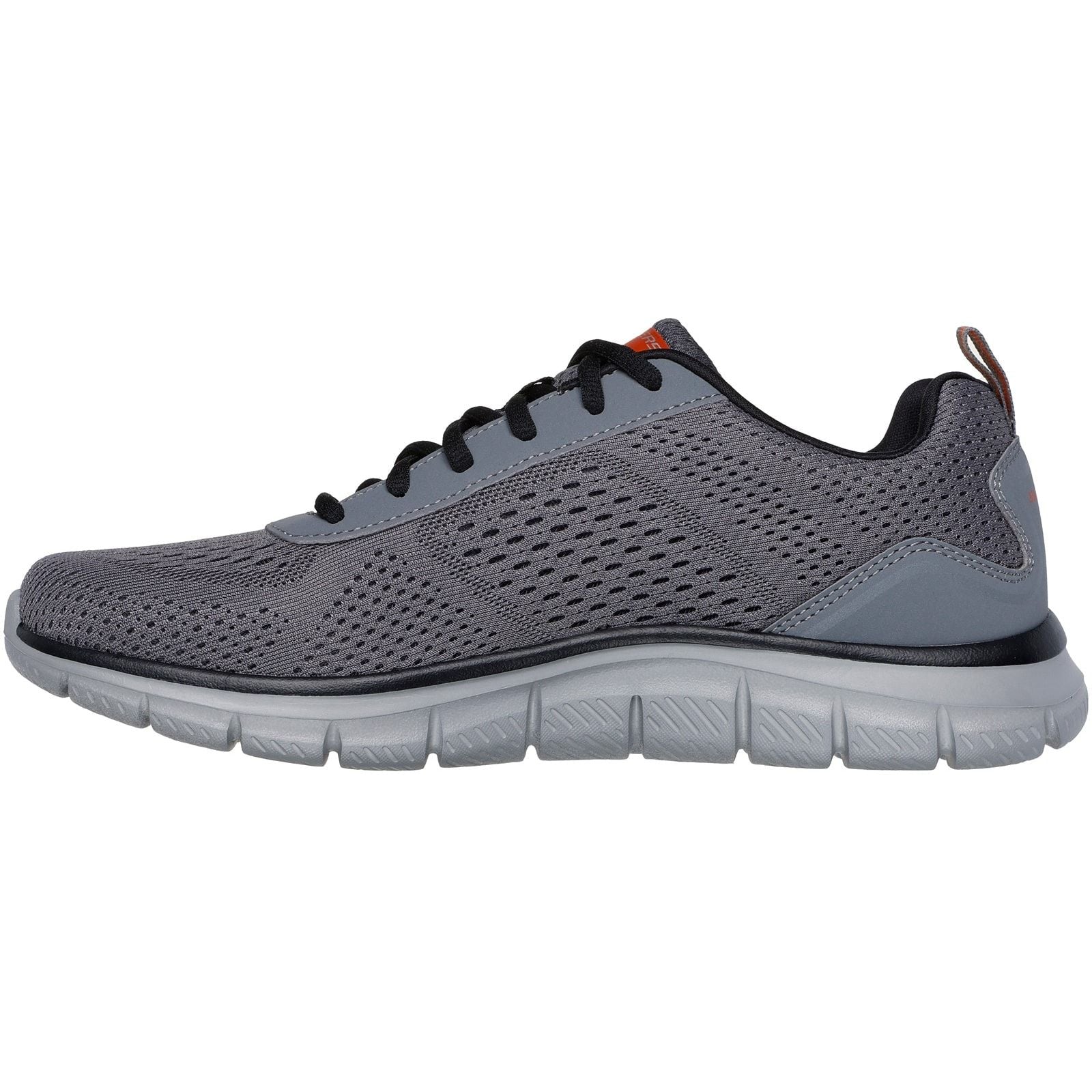 Skechers Mens Track Leshur Shoes Charcoal/Orange - Image 2