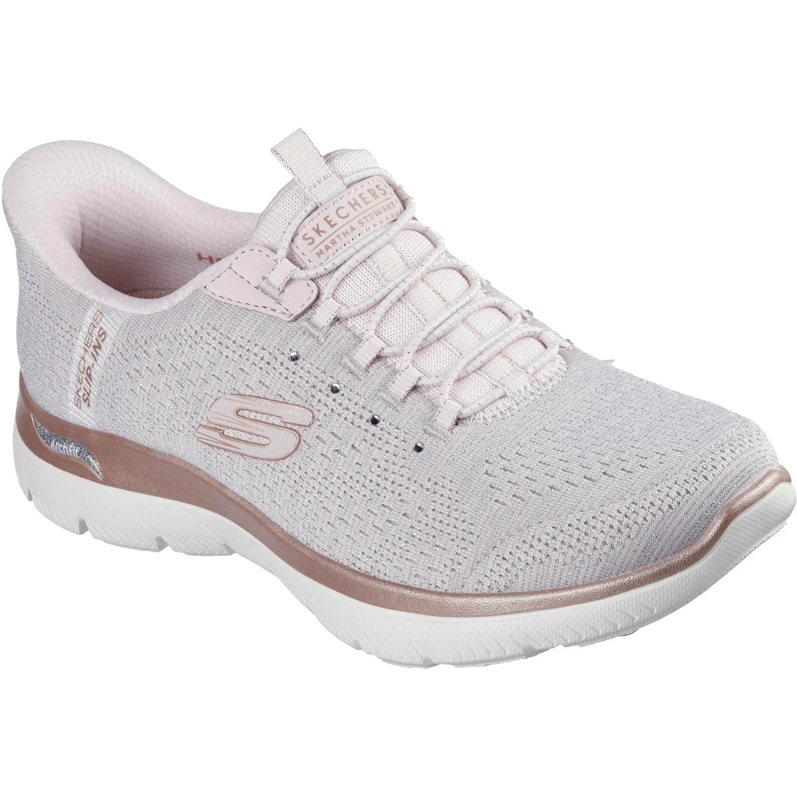 Skechers Womens Arch Fit Summits - Soft Shimmer Trainers Light Pink - Image 5